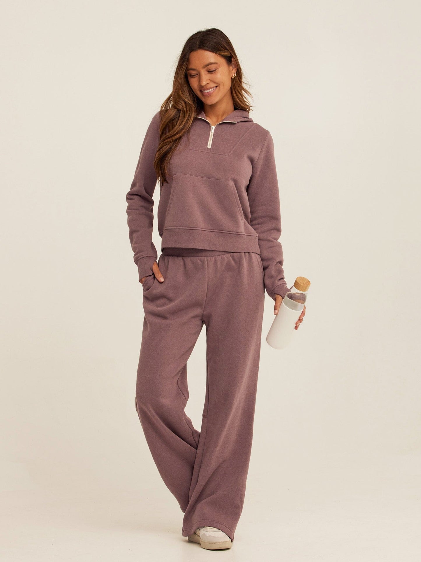 Tyra Triblend Fleece Quarter Zip Hoodie