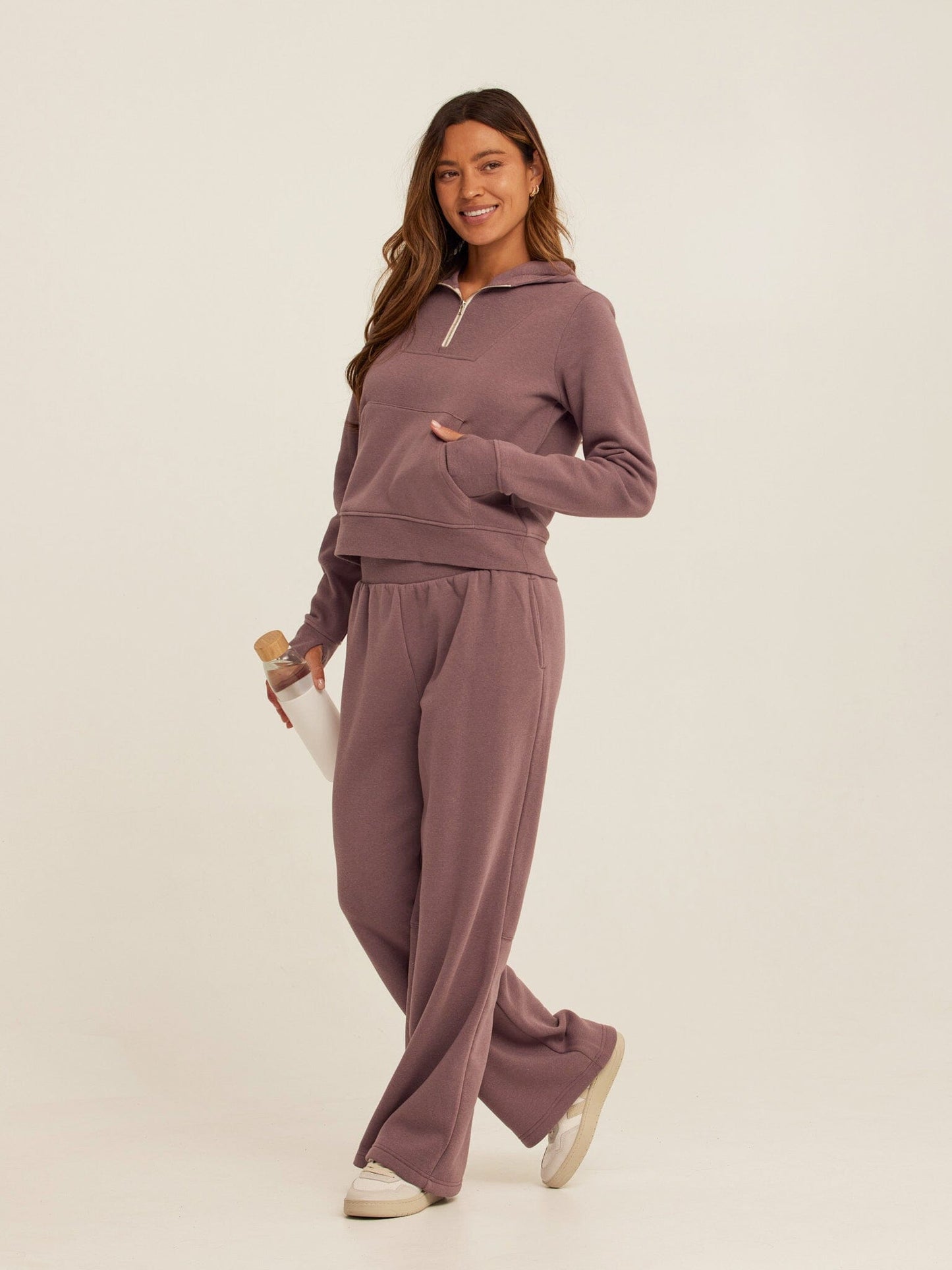 Tyra Triblend Fleece Quarter Zip Hoodie