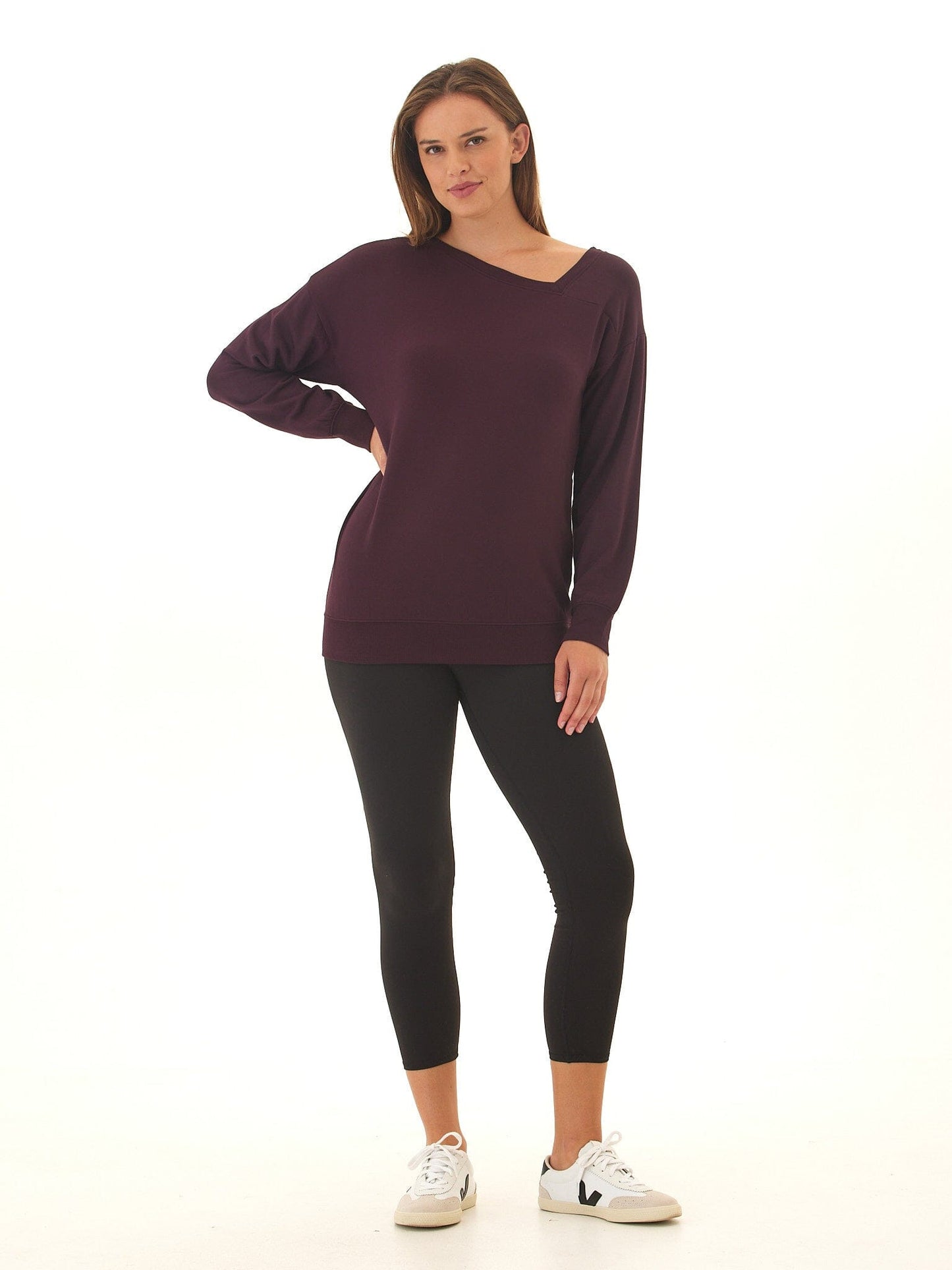 Merida Feather Fleece Asymmetrical Tunic