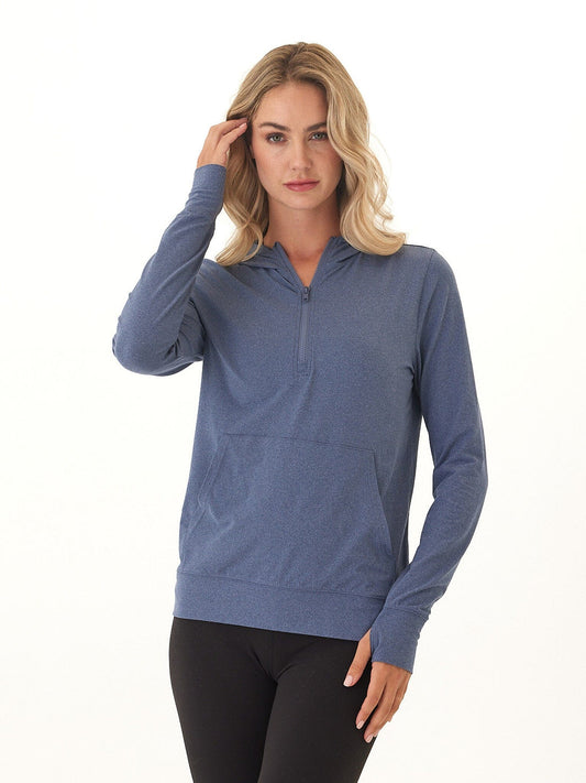 Gretchen Quarter Zip Luxe Jersey Hoodie