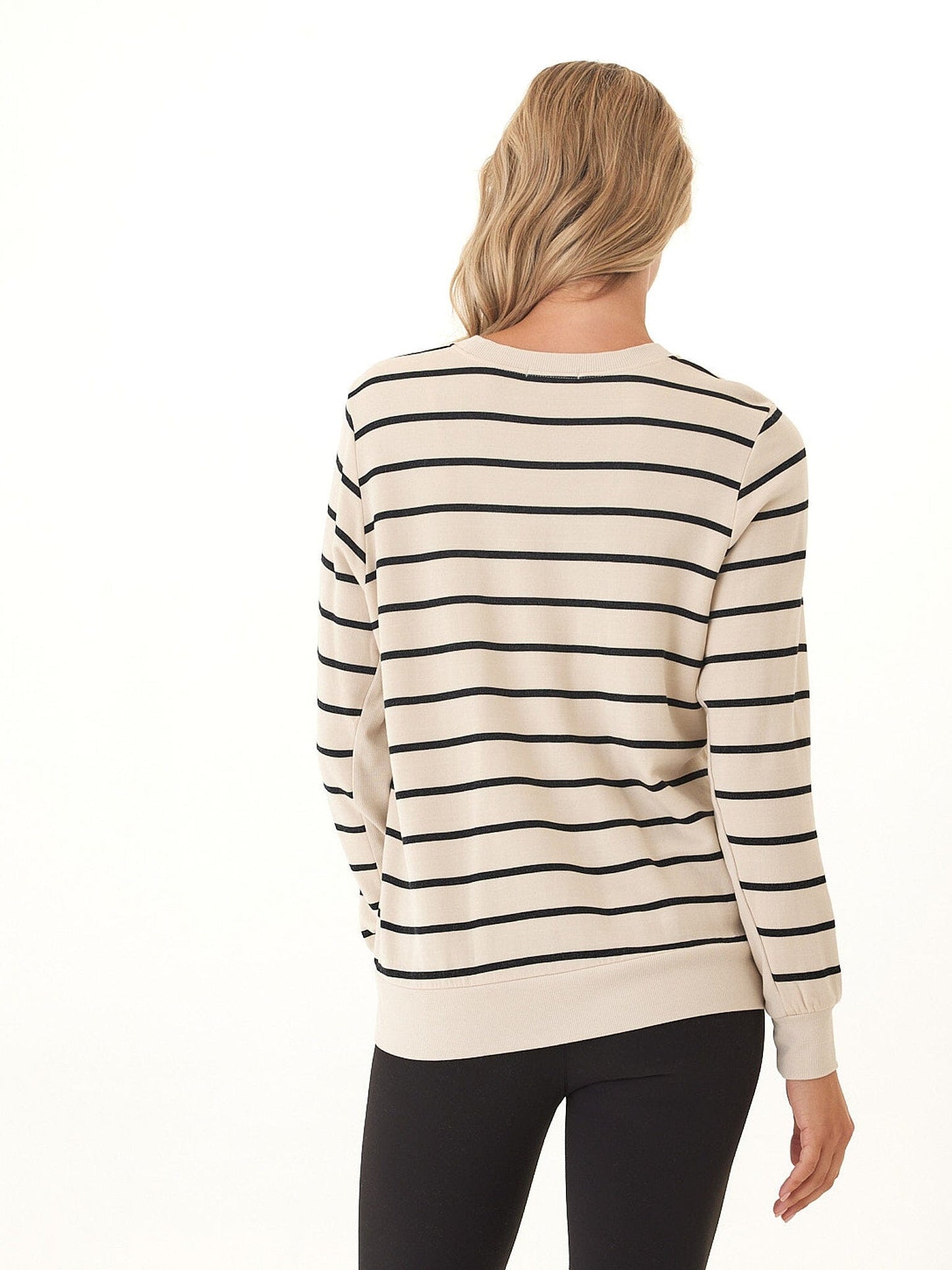 Quincy  Feather Fleece Rib Mix Pullover