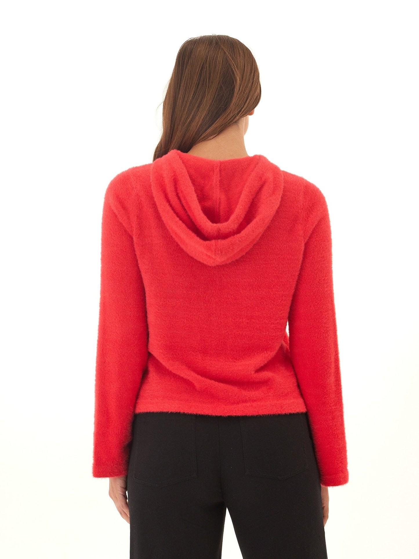 Celinne Fuzzy Knit Hoodie