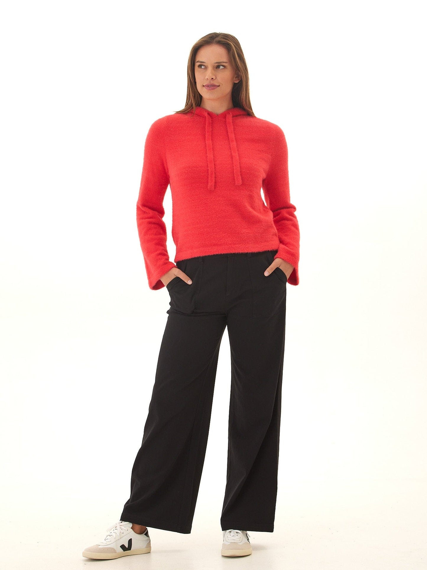 Celinne Fuzzy Knit Hoodie