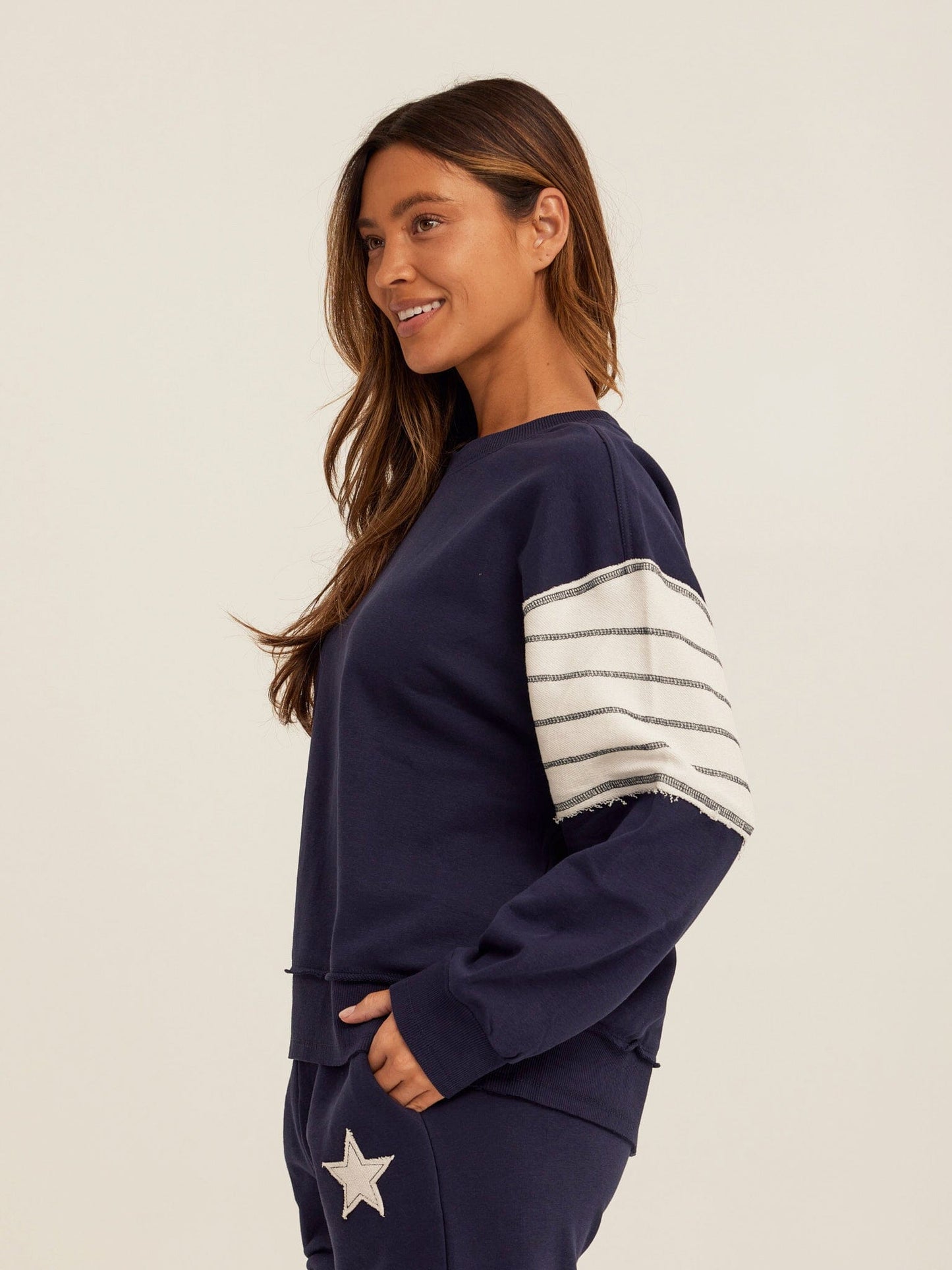 Kaelah Cotton Blend Terry Sweatshirt