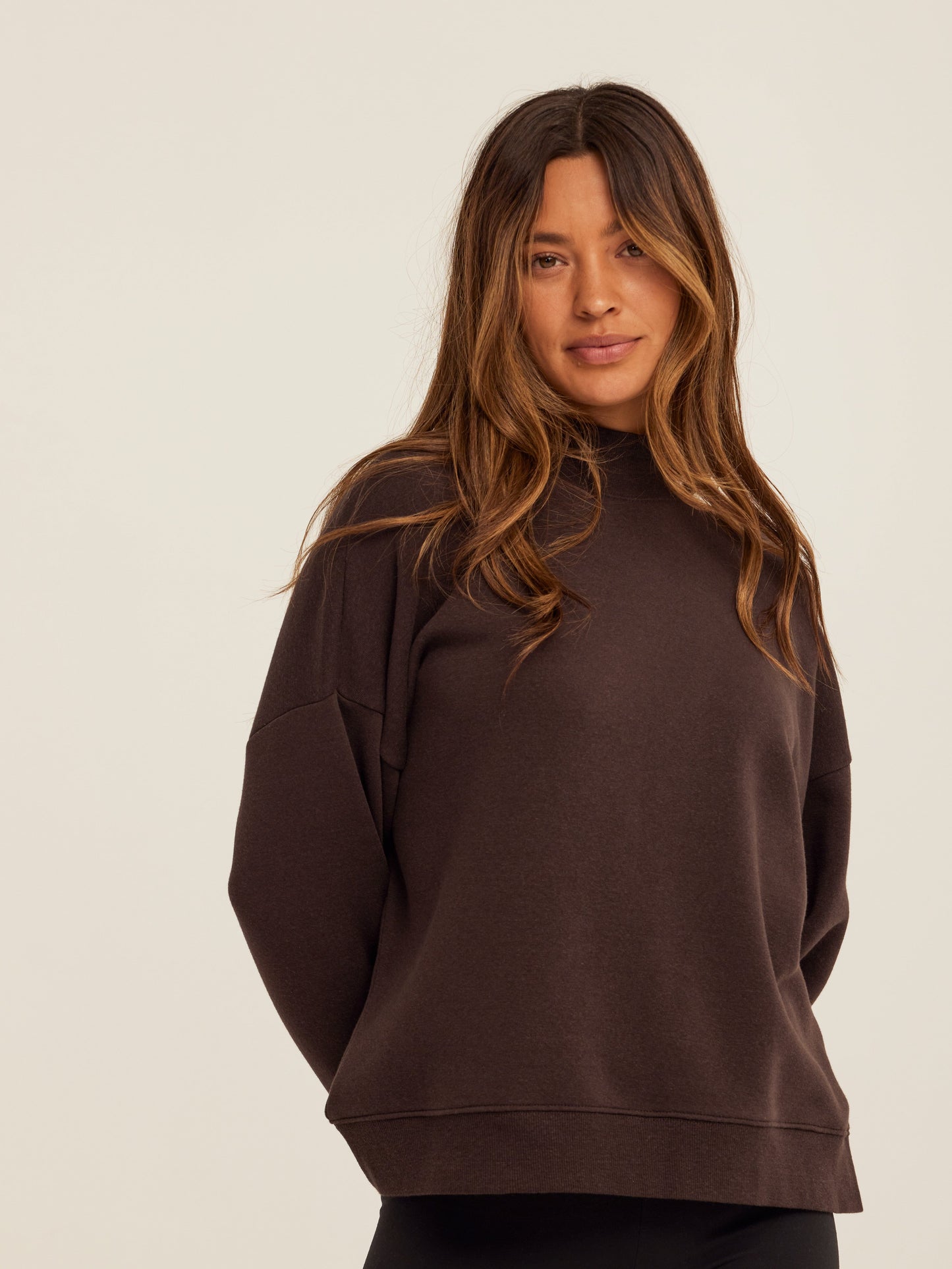 Karlie Triblend Fleece Mock Neck Pullover