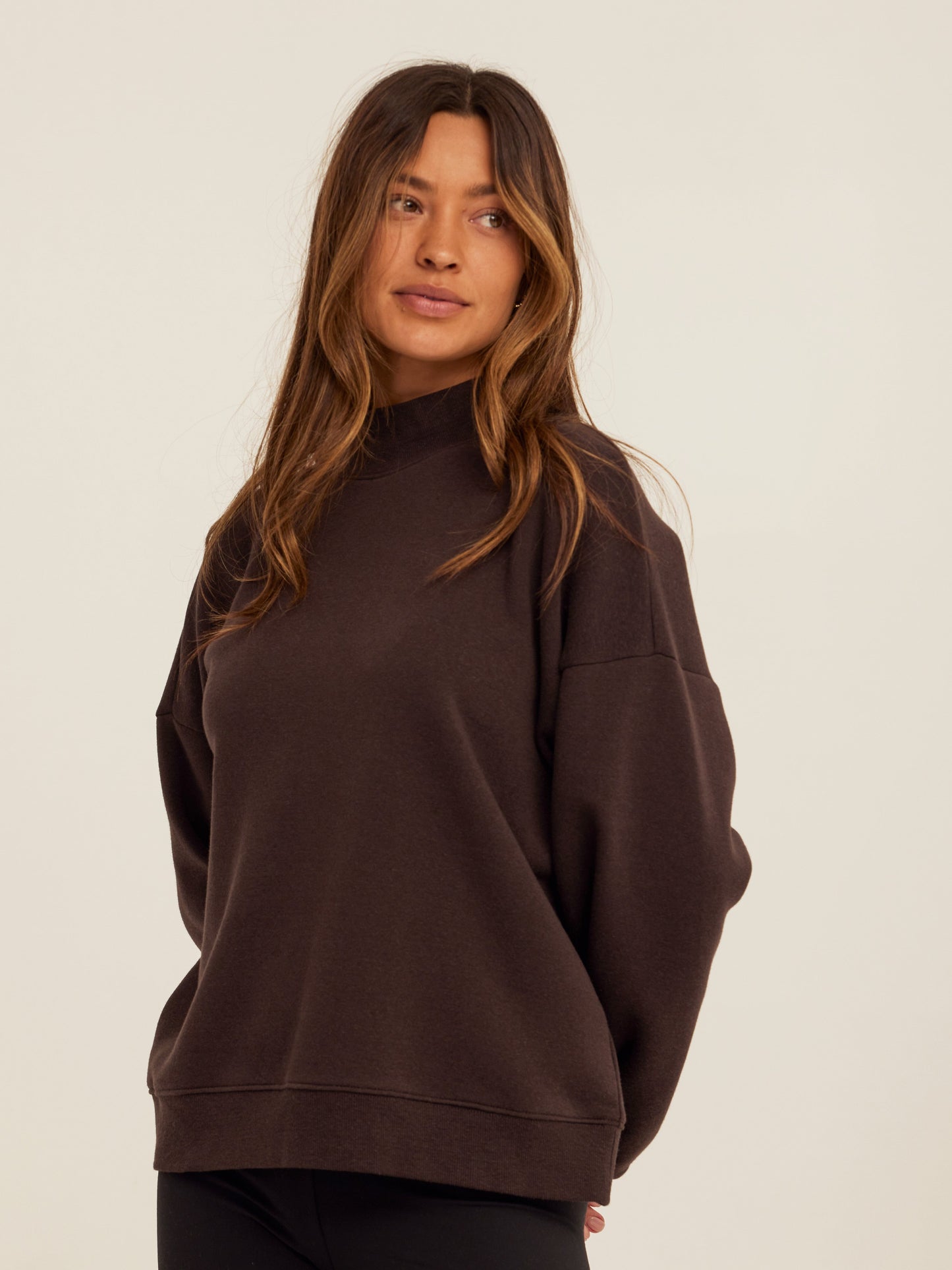 Karlie Triblend Fleece Mock Neck Pullover