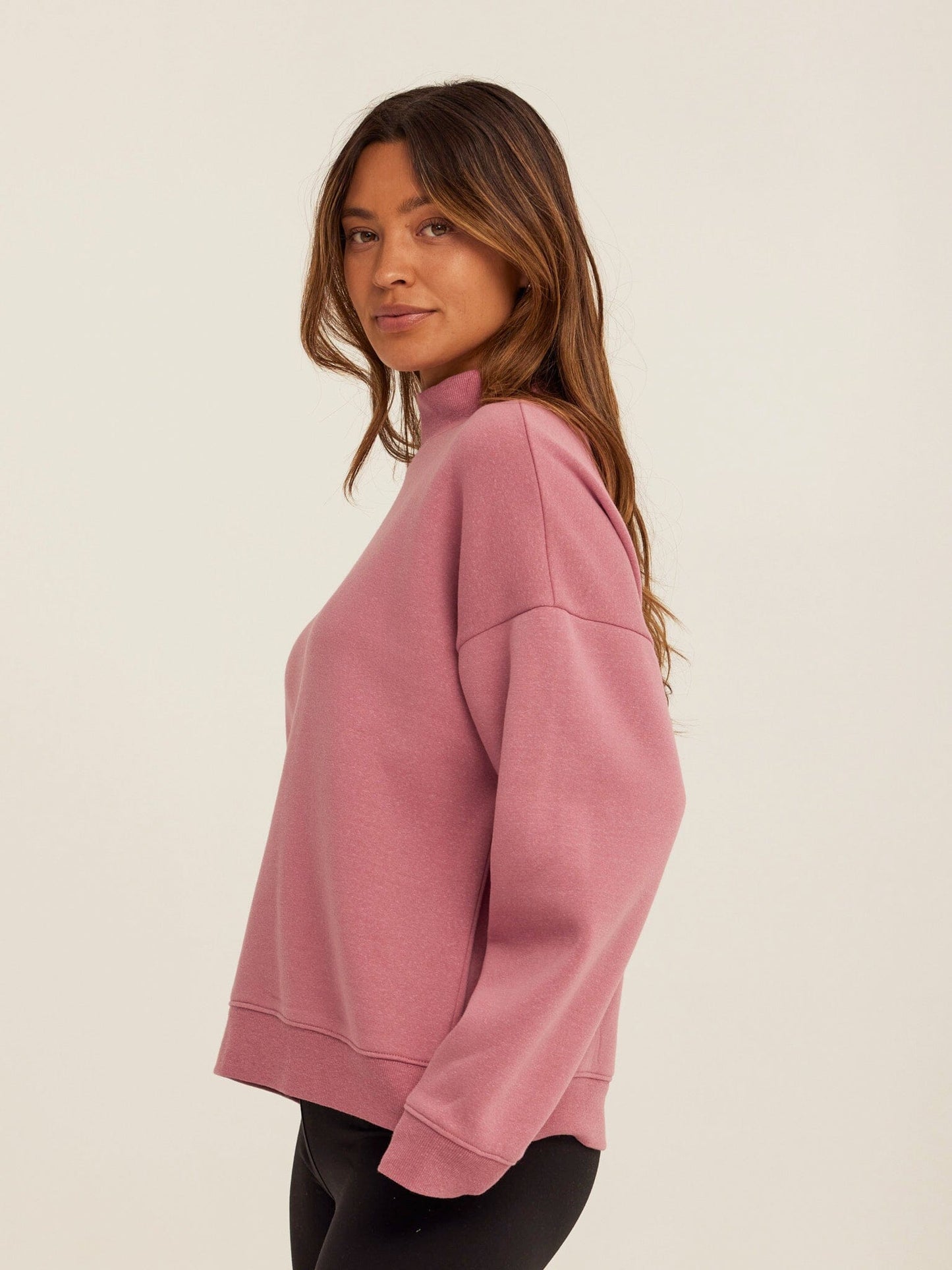 Karlie Triblend Fleece Mock Neck Pullover