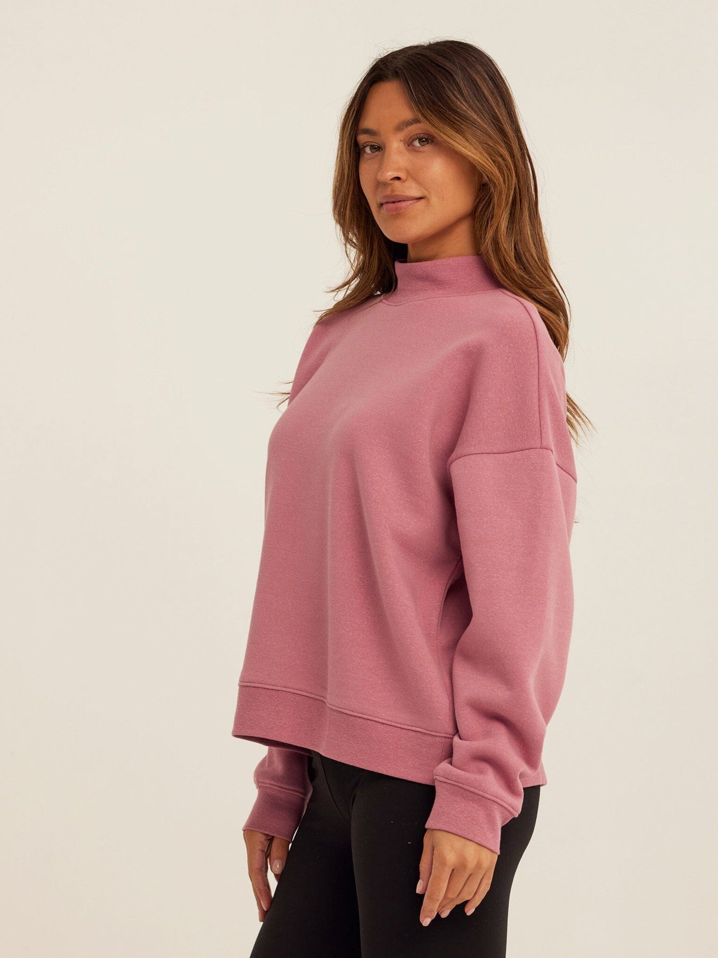 Karlie Triblend Fleece Mock Neck Pullover