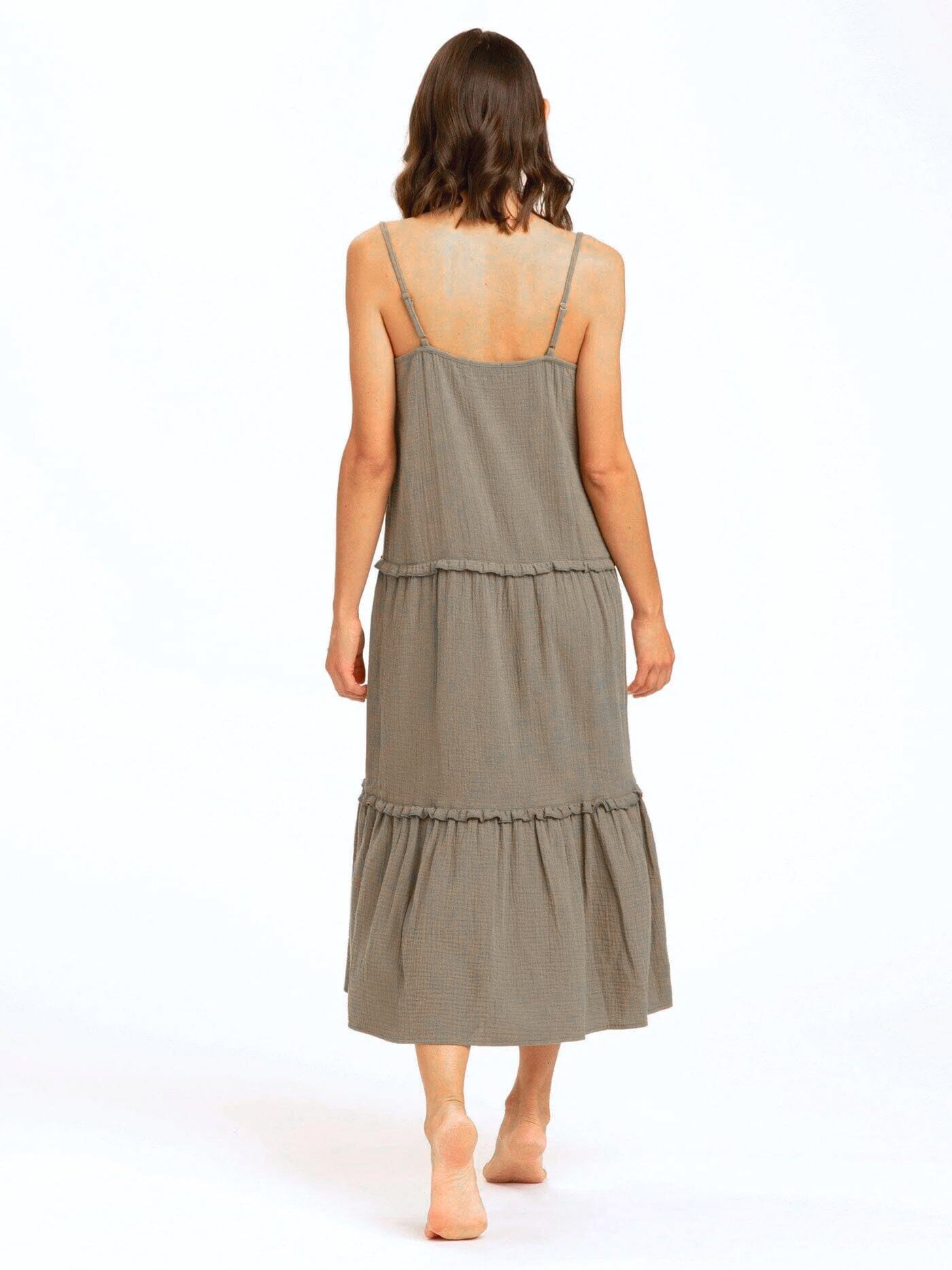 Gina Gauze Ruffle Tiered Dress