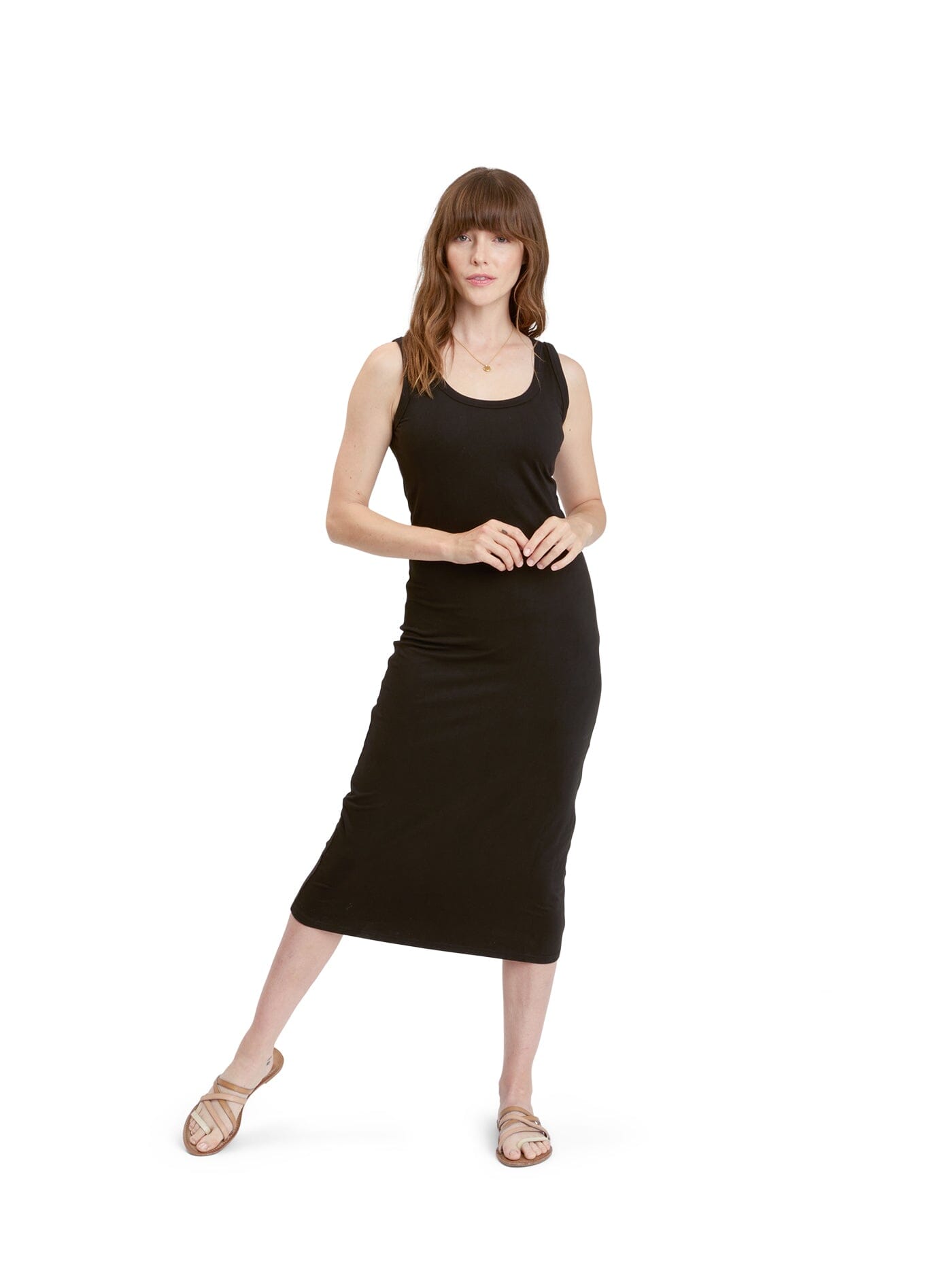 Catelynn Luxe Jersey Midi Tank Dress
