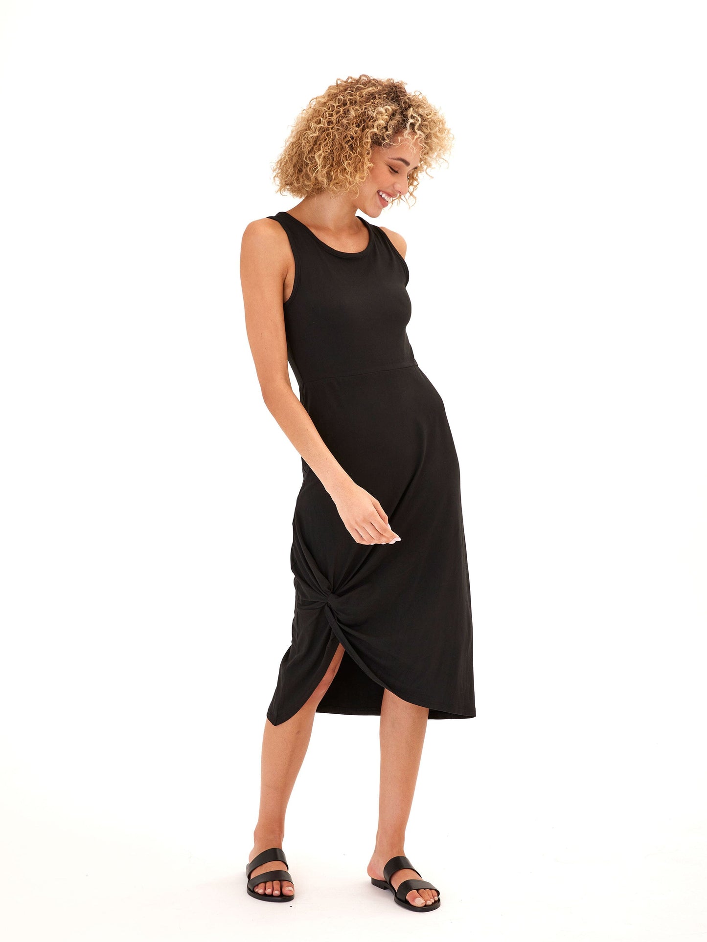 Lula Luxe Jersey Knotted Midi Dress