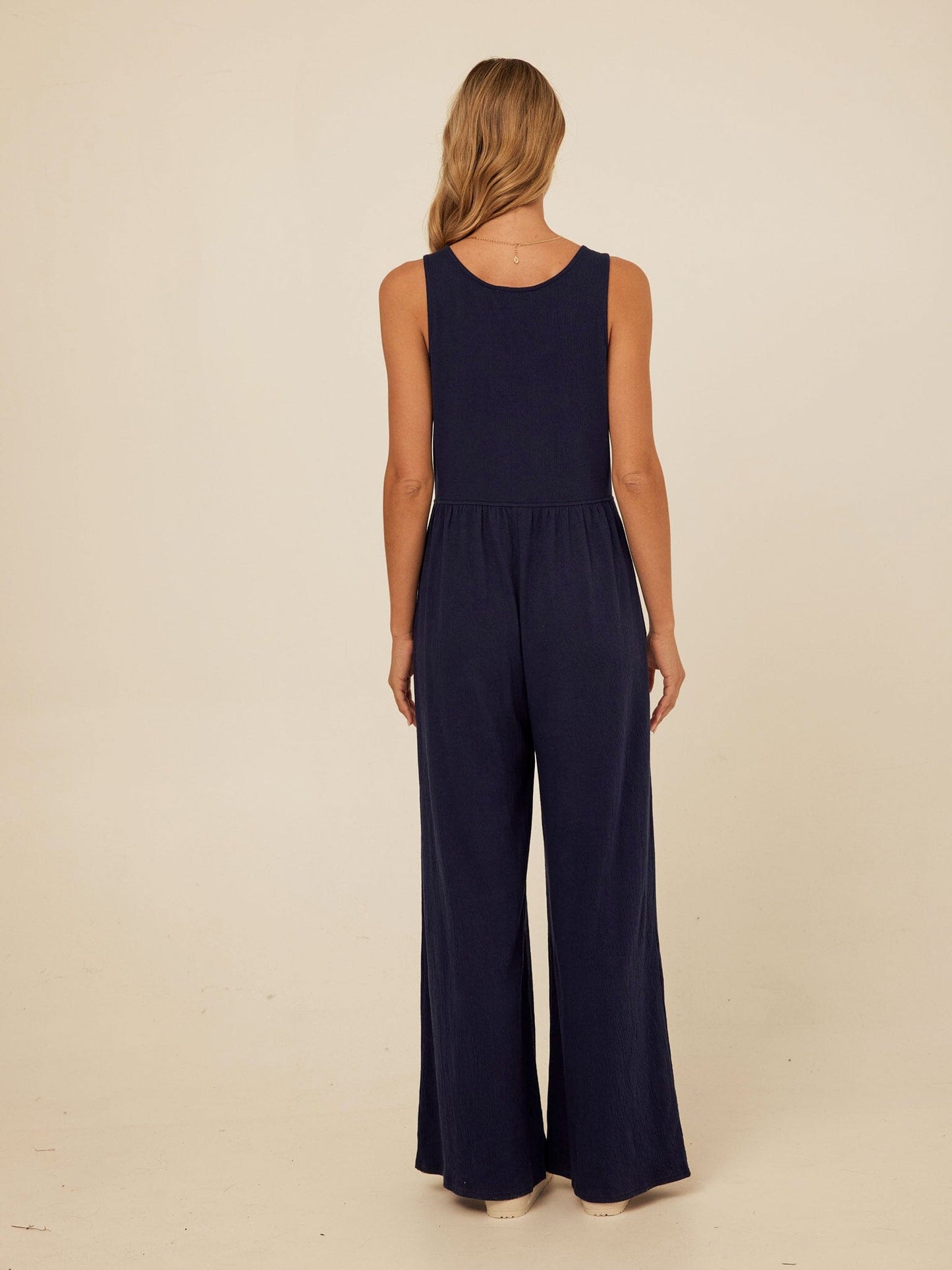 Eira Smocked Jersey Jumpsuit
