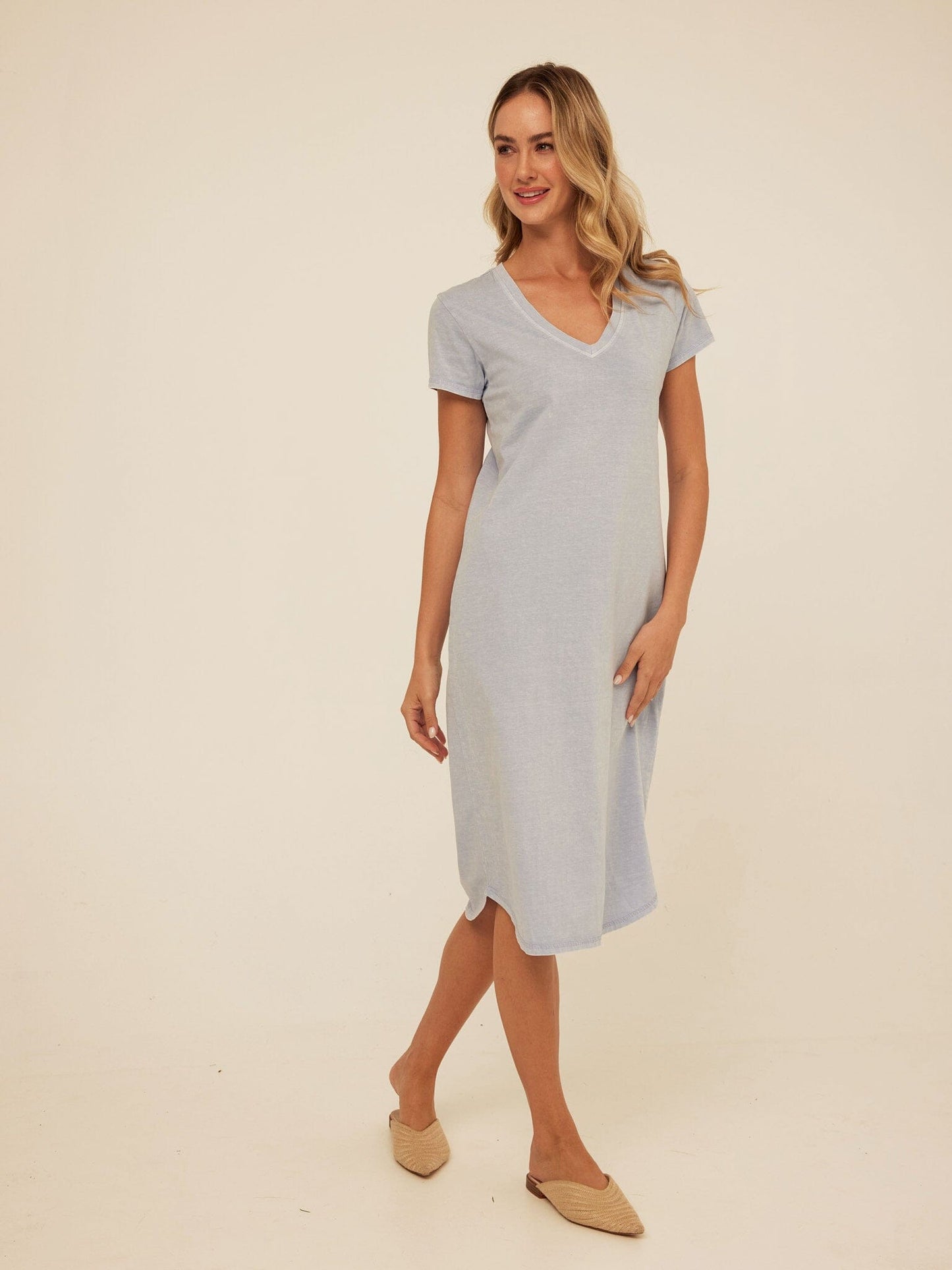 Ethel Mineral Wash Eco Jersey Midi Dress
