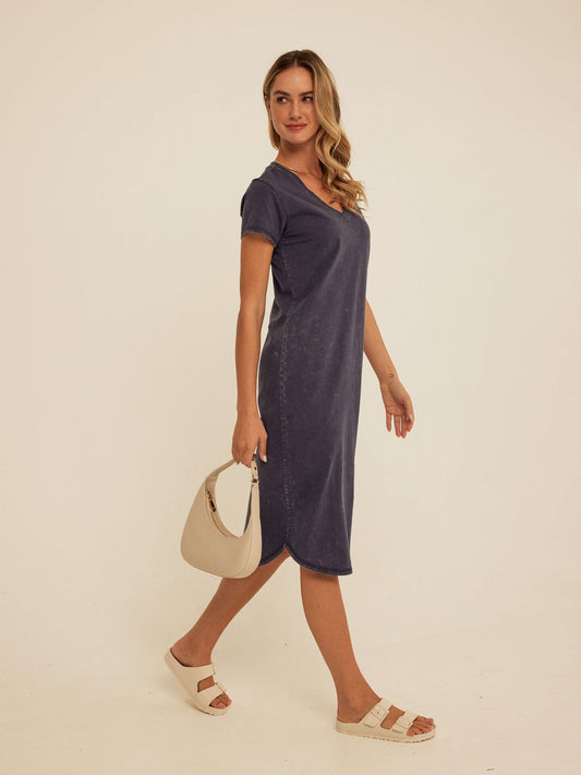 Ethel Mineral Wash Eco Jersey Midi Dress