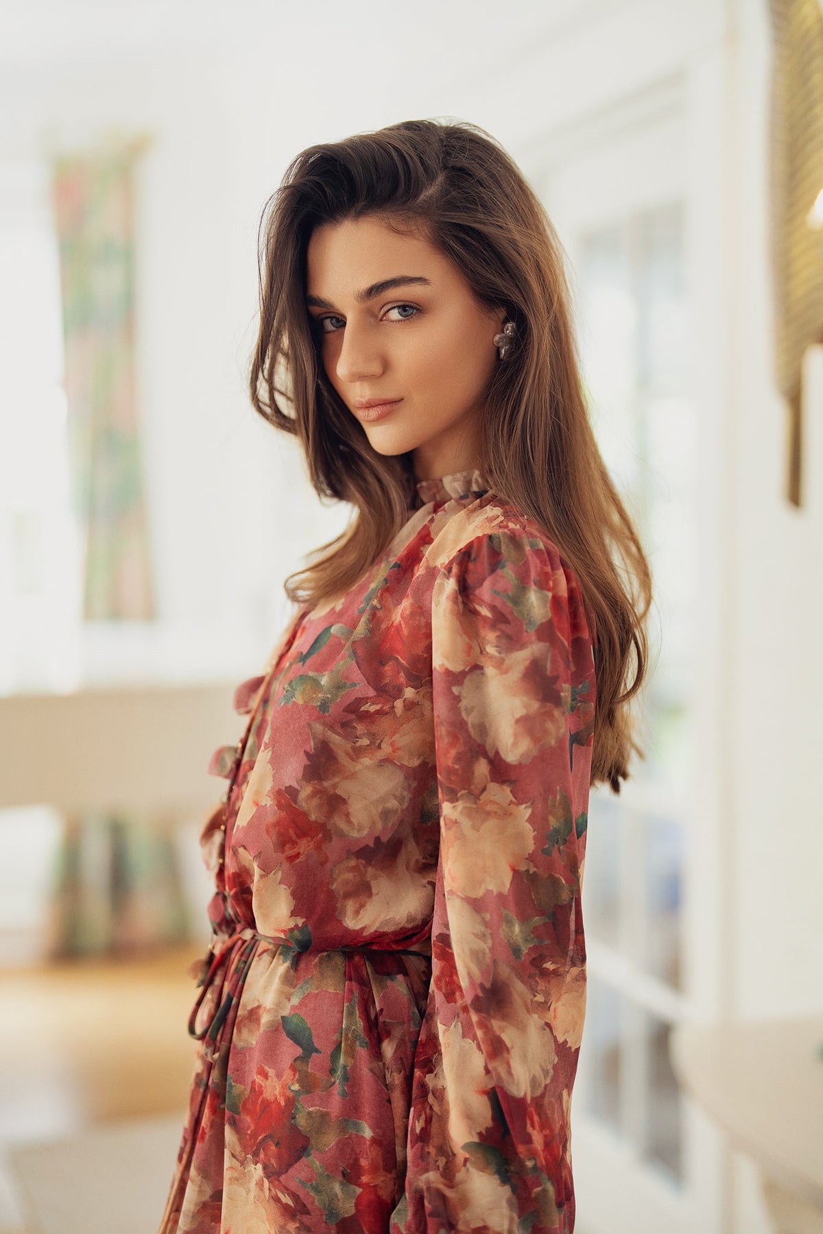 Evie Midi- Bold Floral