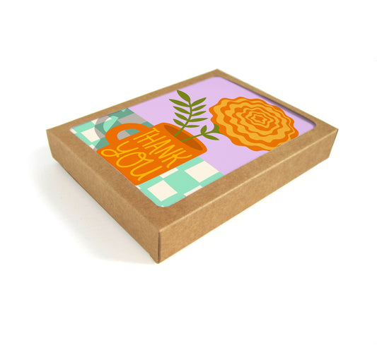 Thank You Marigold Card - Set of 8