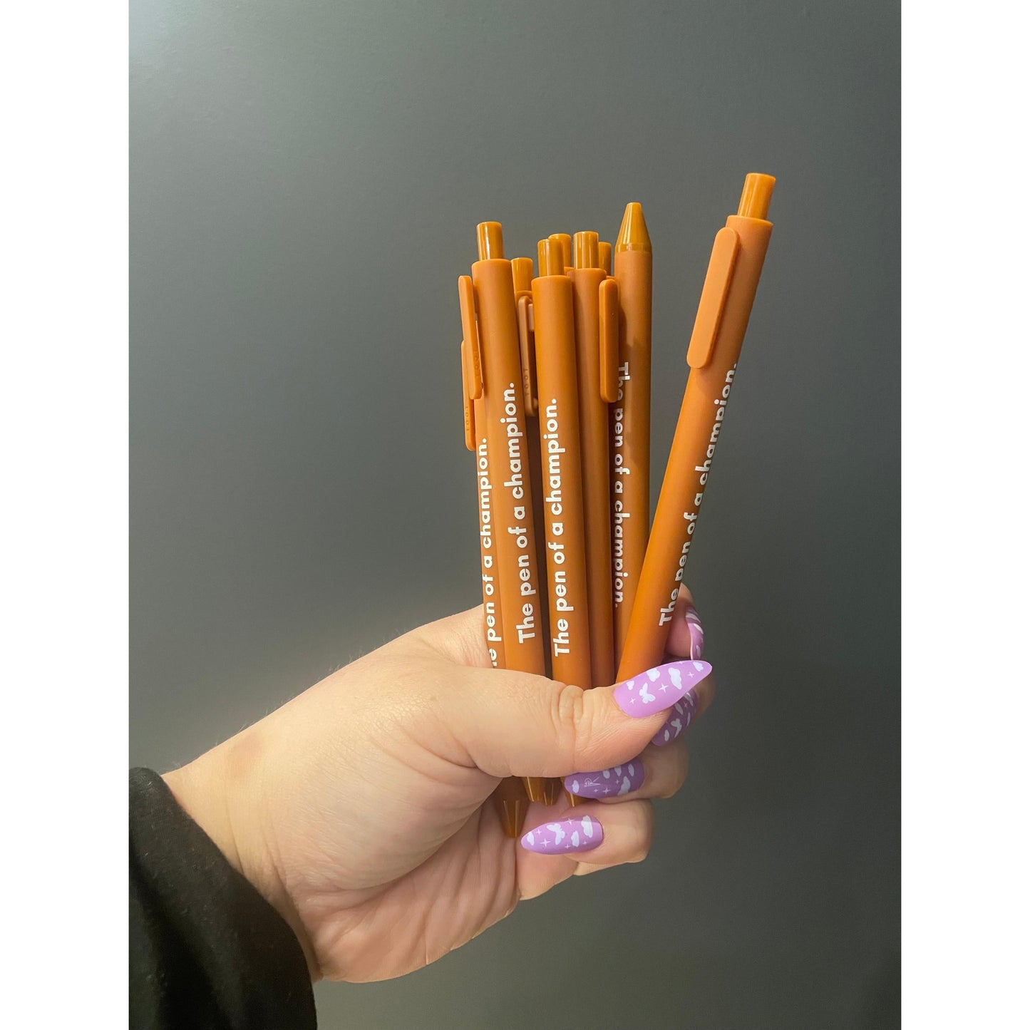 The Pen Of A Champion Pen 🏆 | Gel Click Pen in Caramel