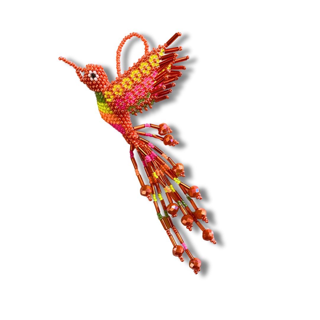 Large Hummingbird Seed Bead Handmade Ornament - Guatemala - Osadia Concept Store