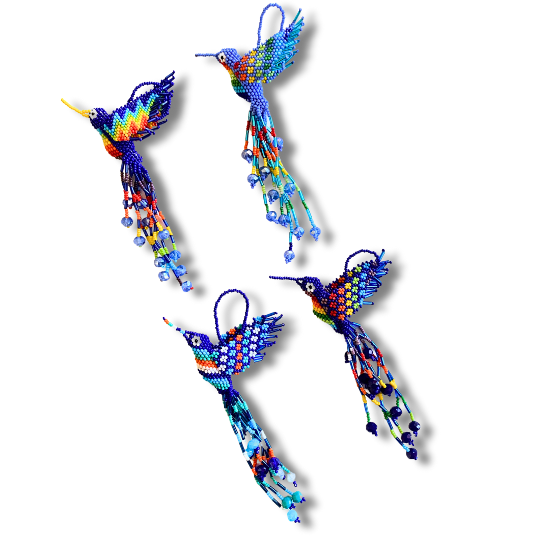 Large Hummingbird Seed Bead Handmade Ornament - Guatemala - Osadia Concept Store