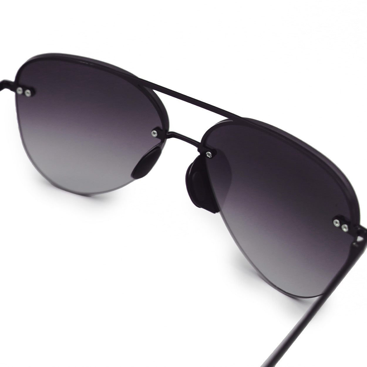 Smaller Megan 2 Faded Black - Tangle Free Aviator Sunglasses
