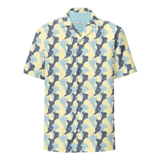 Tropical Swirl Button Down Hawaiian Shirt