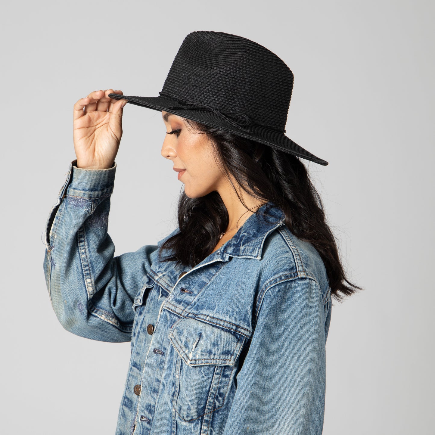 Women's Water Repellent Fedora with Tie