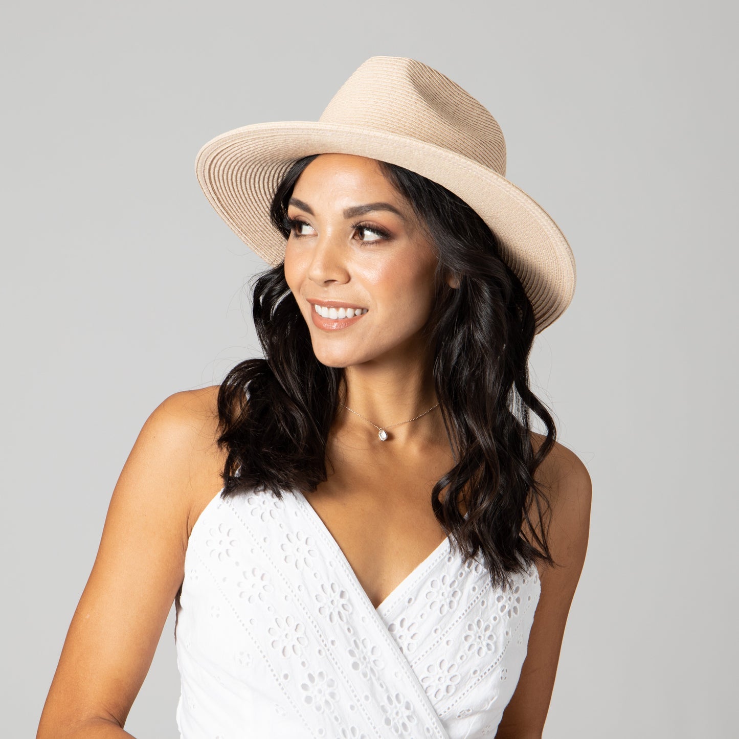 Women's Water Repellent Fedora with Tie