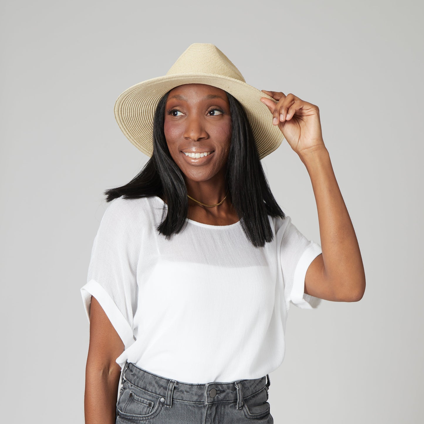 Women's Water Repellent Fedora with Tie