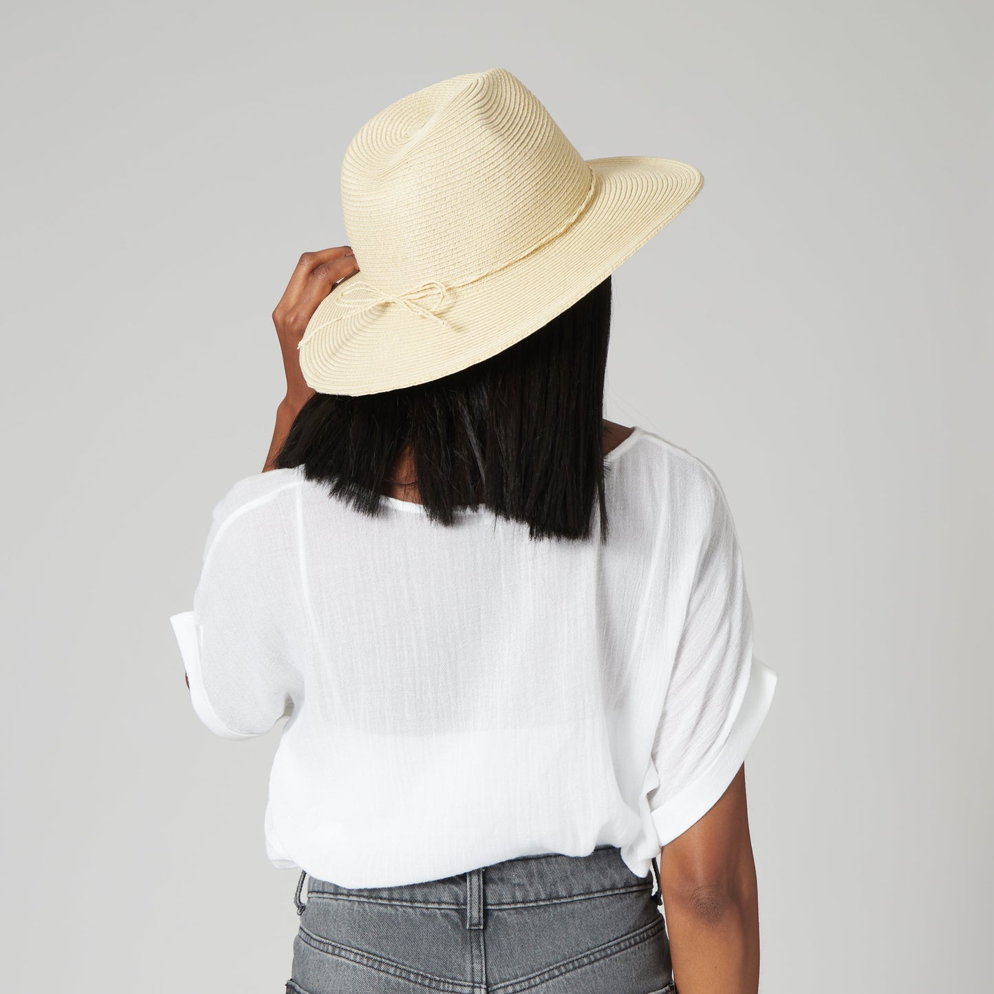 Women's Water Repellent Fedora with Tie