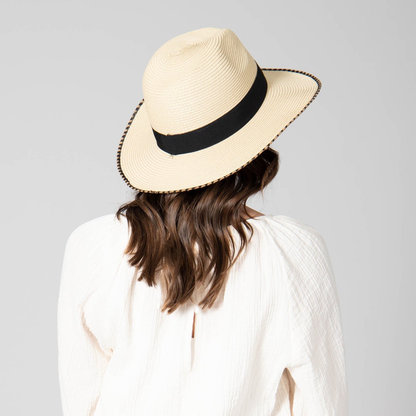 Desert Oasis - Ultrabraid Fedora with Embroidered Edge