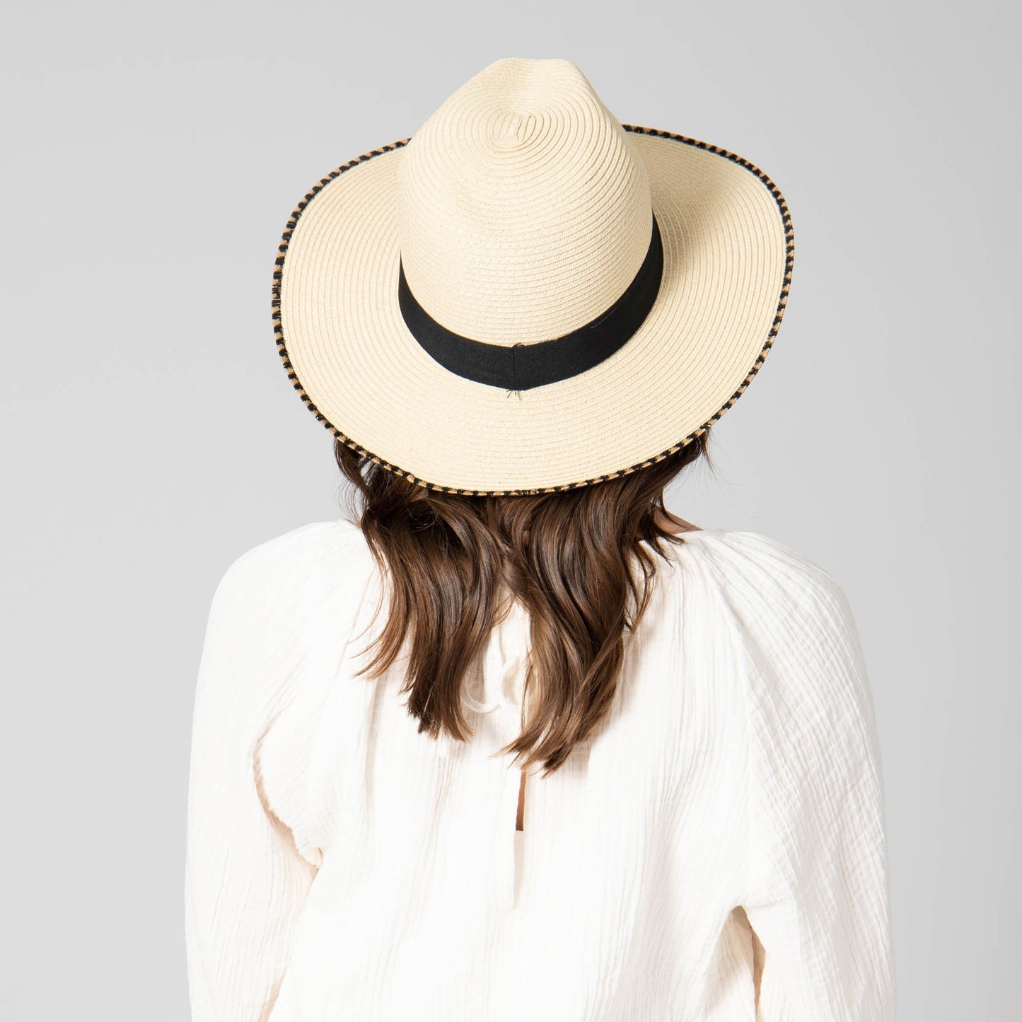 Desert Oasis - Ultrabraid Fedora with Embroidered Edge