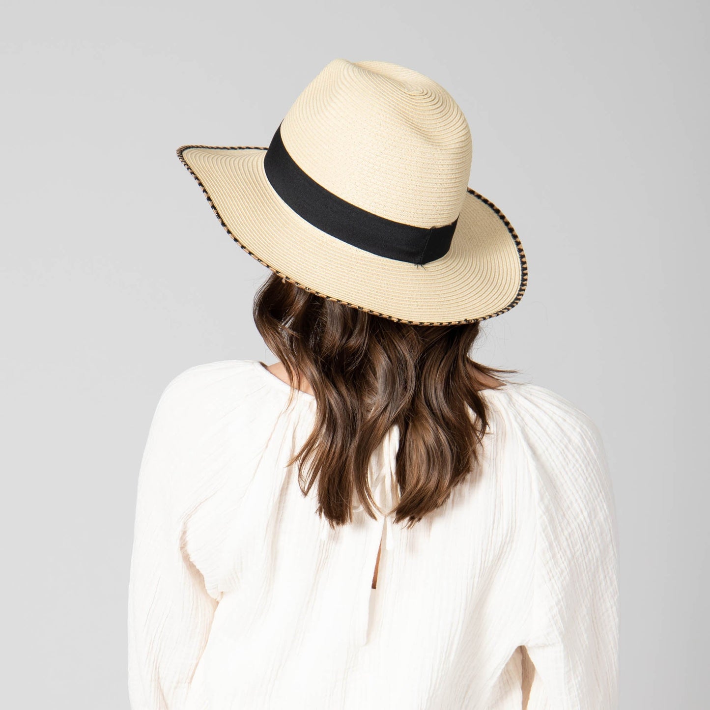 Desert Oasis - Ultrabraid Fedora with Embroidered Edge