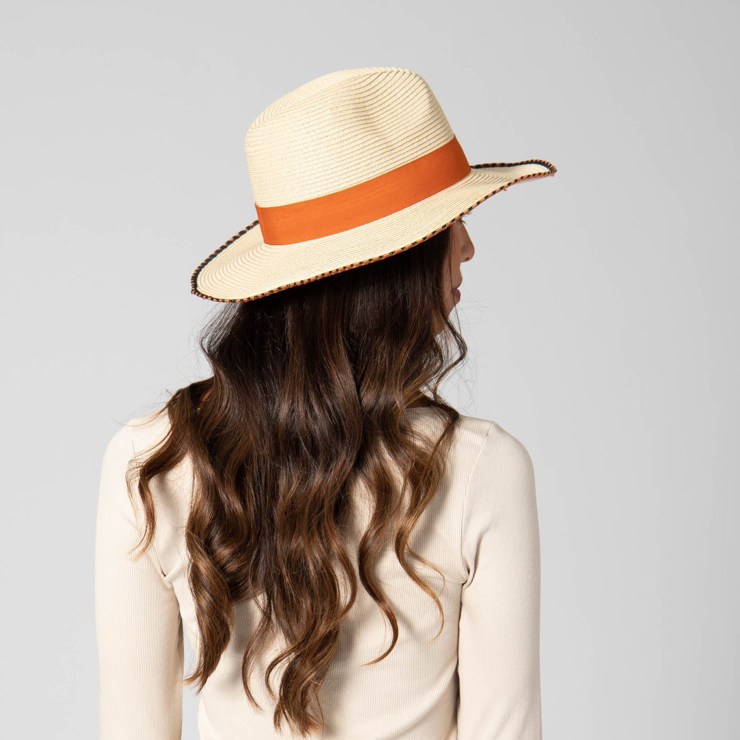 Desert Oasis - Ultrabraid Fedora with Embroidered Edge