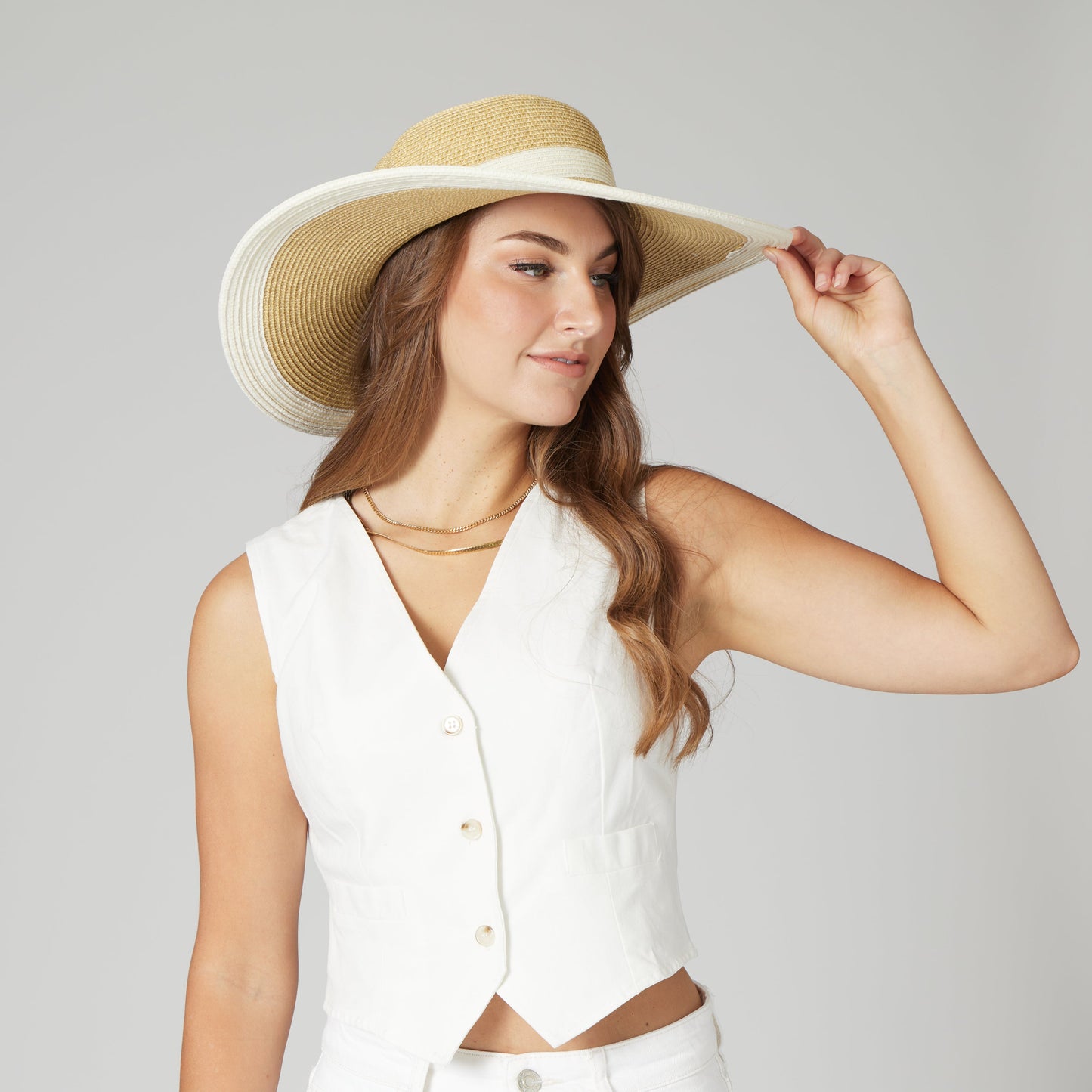 Women's Water Repellent Striped Floppy