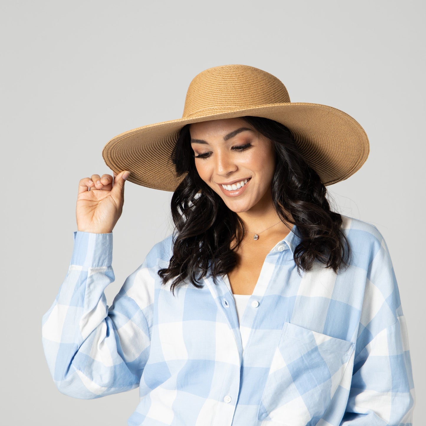 Women's Water Repellent Floppy Hat with Tie