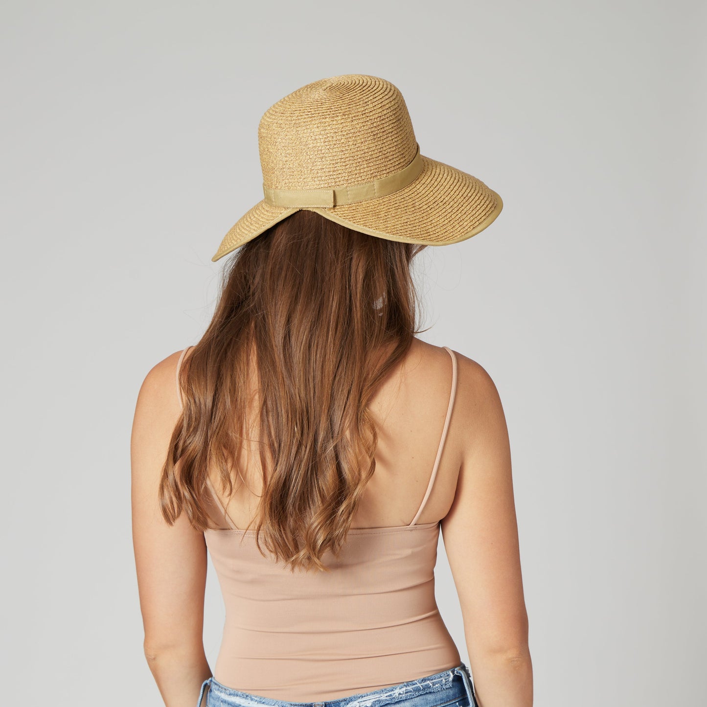 Women's Ultrabraid Round Crown Face Saver Sun Hat with Grosgrain Ribbon and Velcro Back Closure