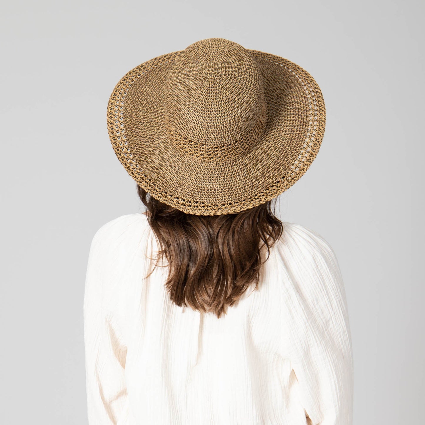 Everyday Sun Hat - Women's Sun Hat W/ Open Weave Stripes