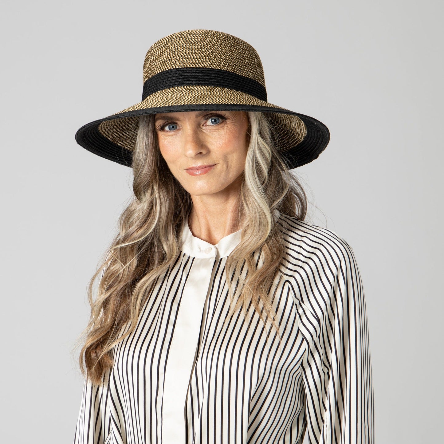 Women's Water Repellent Striped Cloche