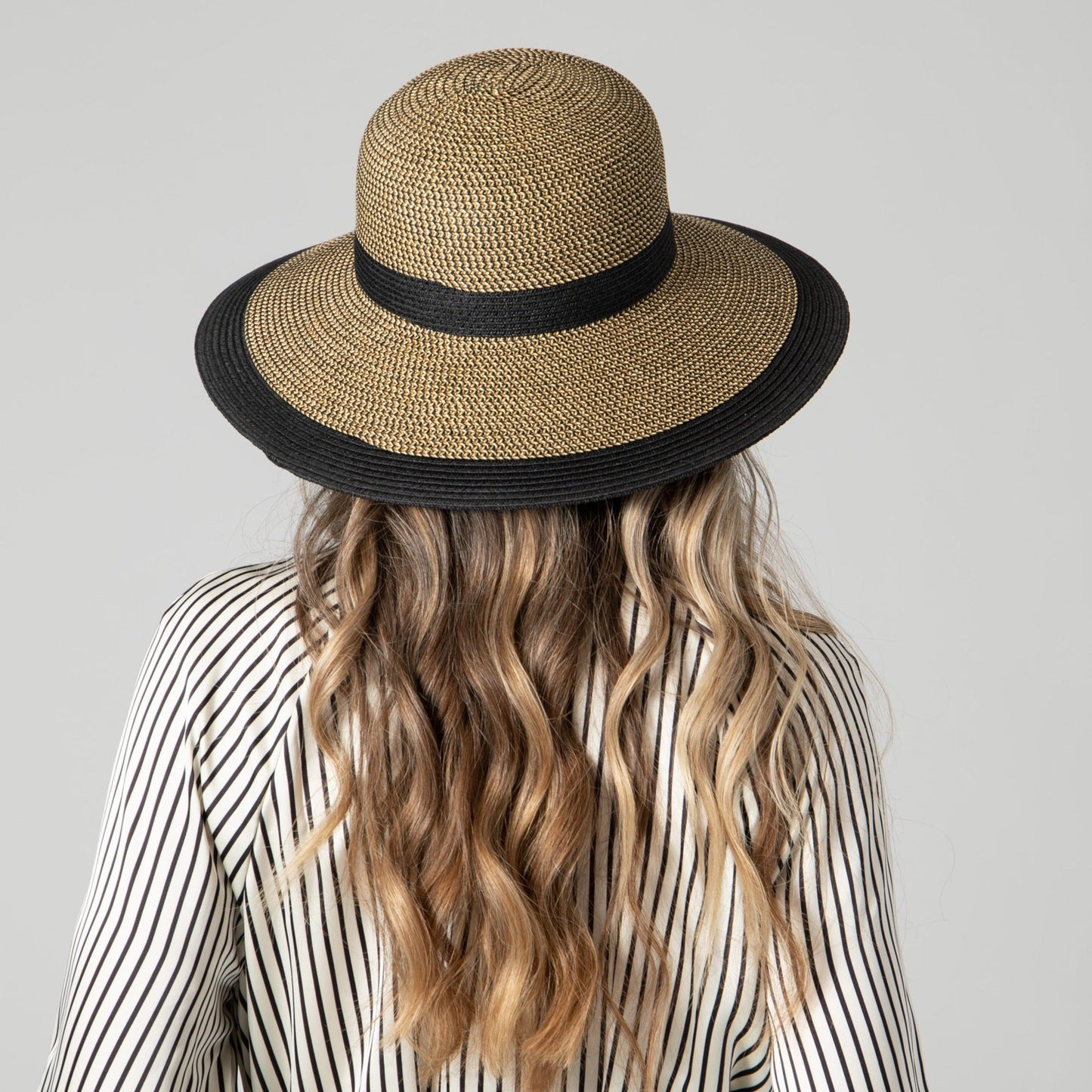Women's Water Repellent Striped Cloche