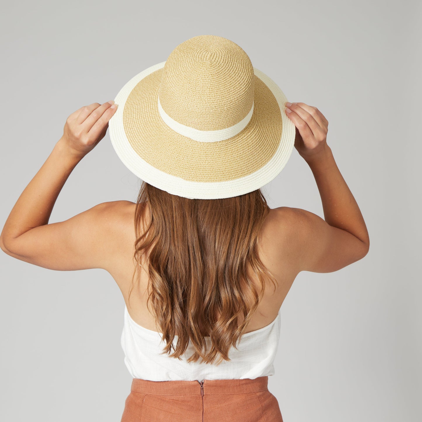 Women's Water Repellent Striped Cloche