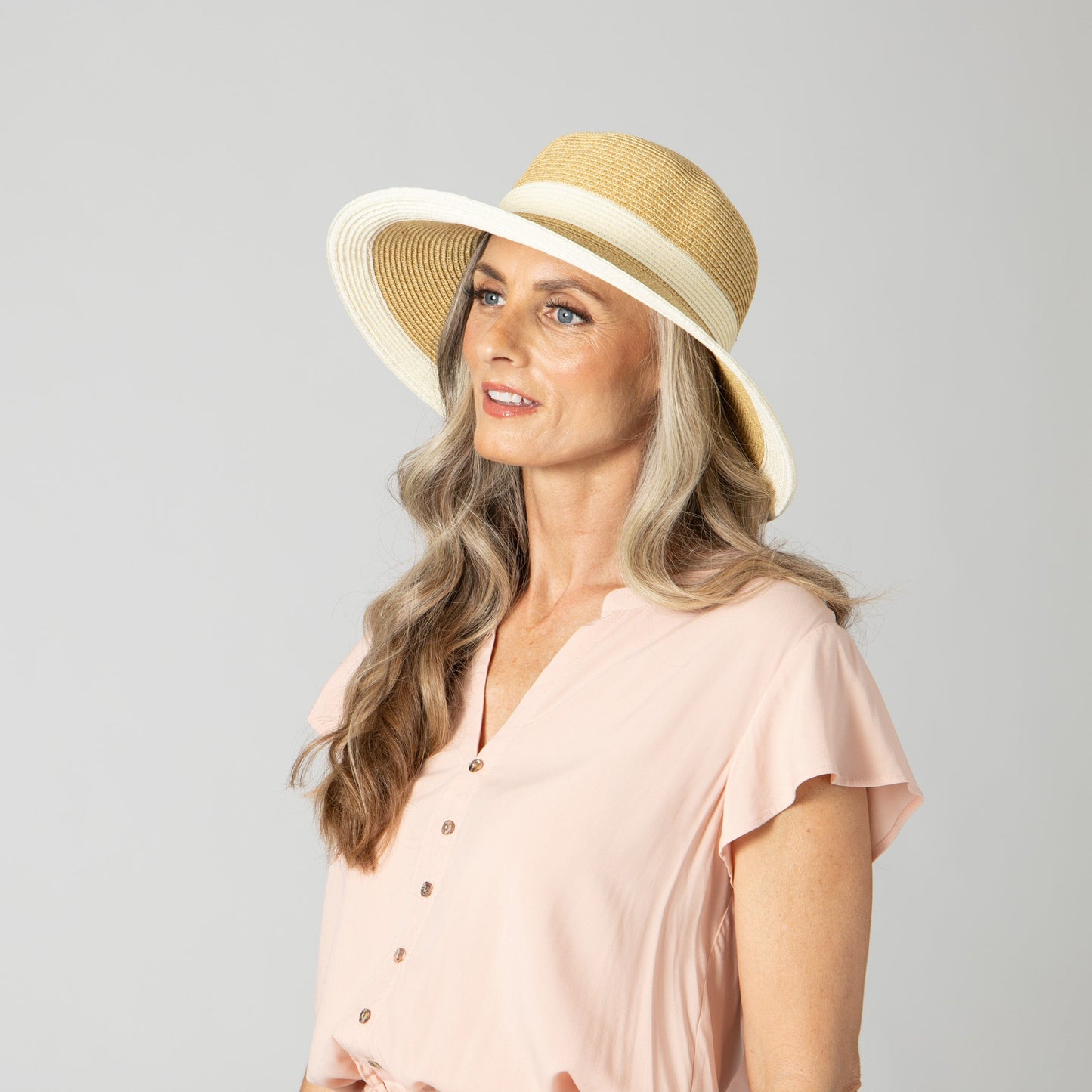 Women's Water Repellent Striped Cloche