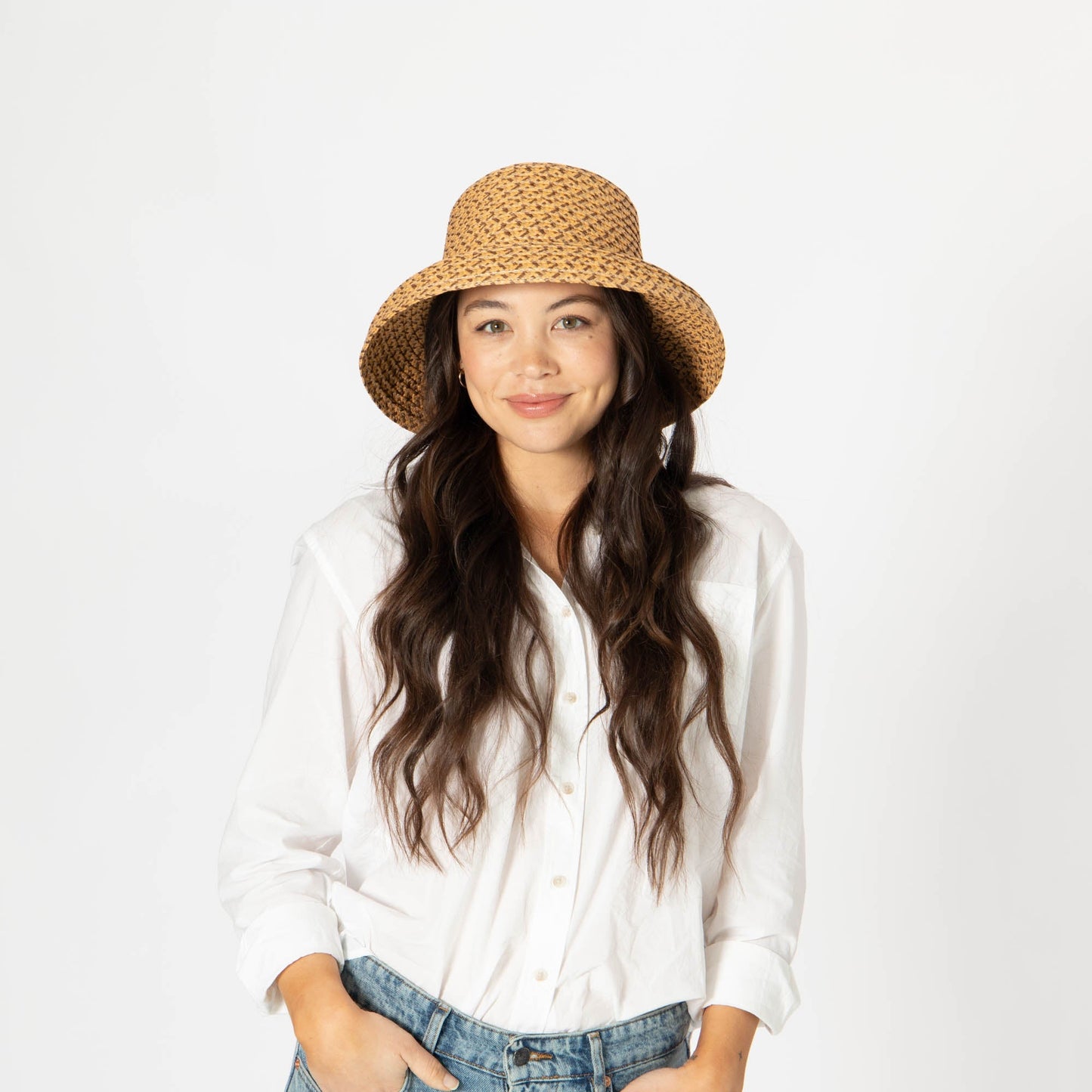 Lana - Women's Mixed Ultrabraid Round Bell Shaped Hat (UBM6833)