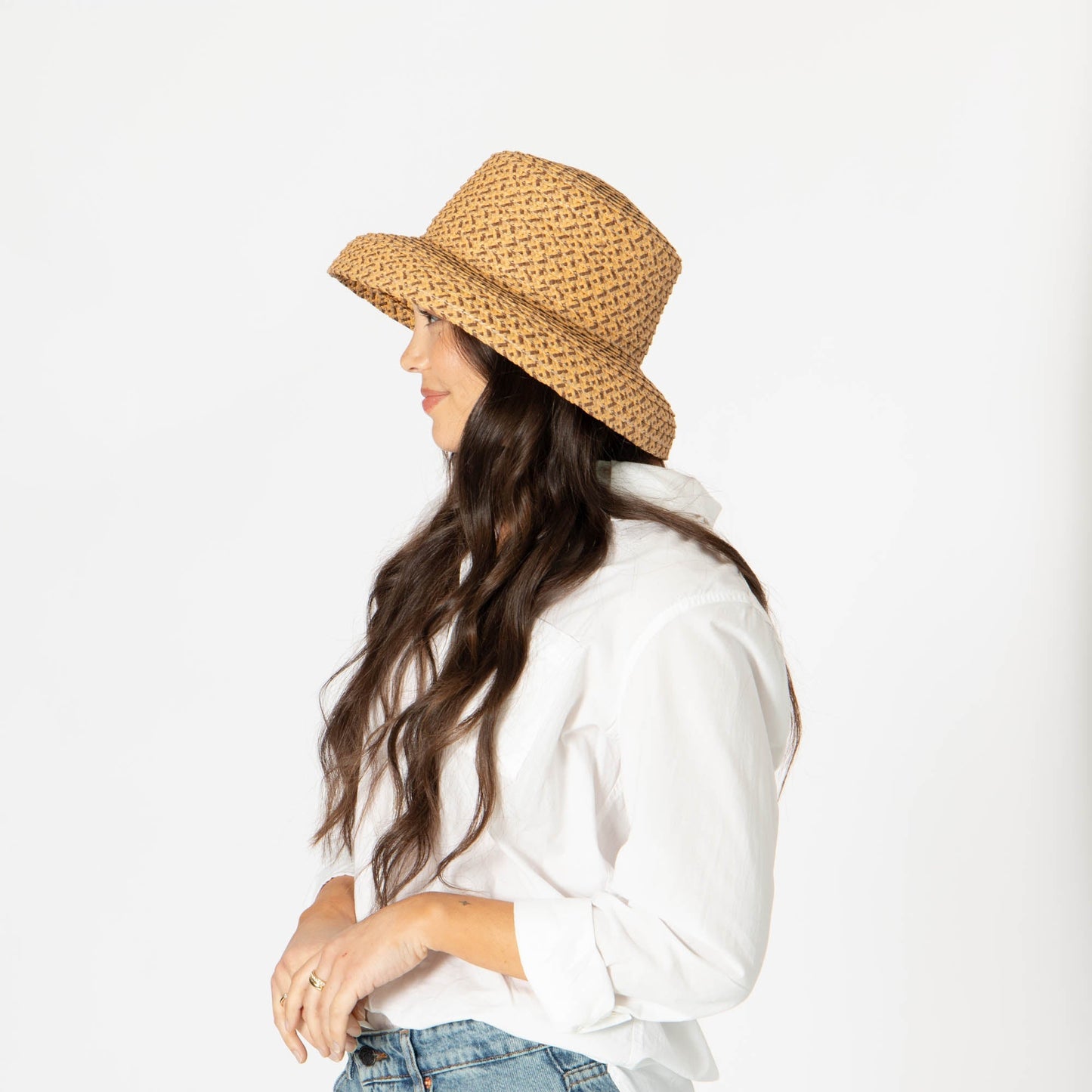 Lana - Women's Mixed Ultrabraid Round Bell Shaped Hat (UBM6833)