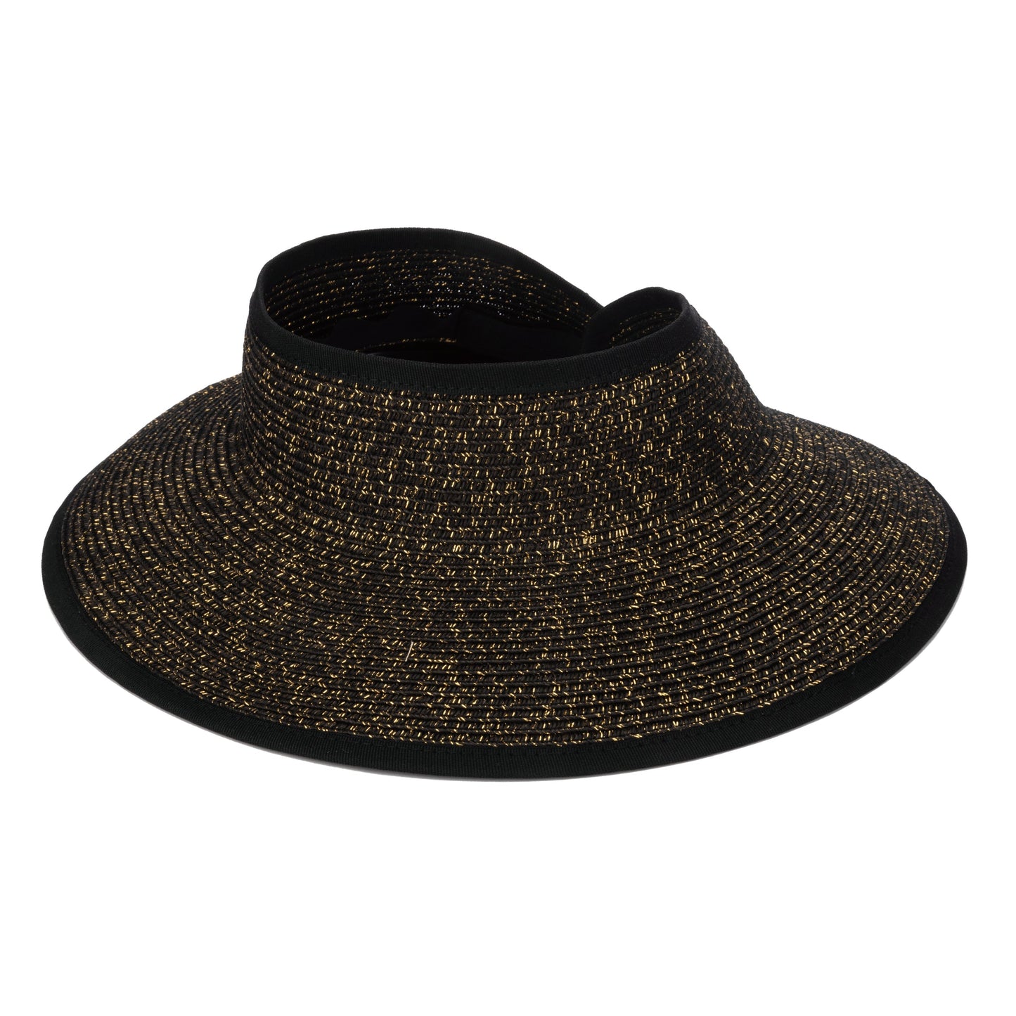 Shimmer - Ultrabraid Mini Roll Up Visor W/ Gold Lurex