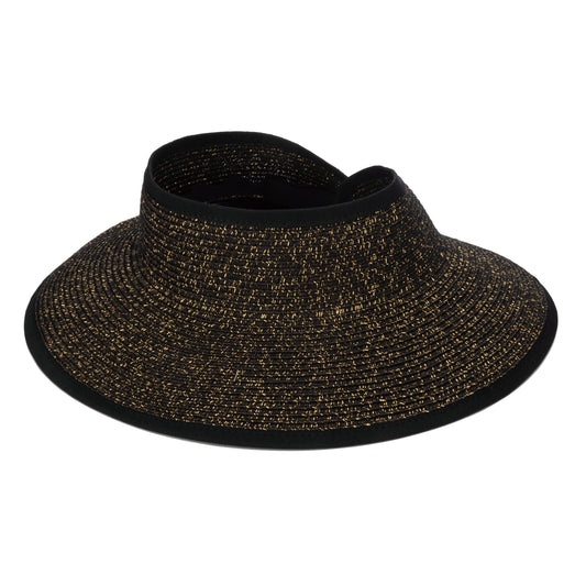 Shimmer - Ultrabraid Mini Roll Up Visor W/ Gold Lurex