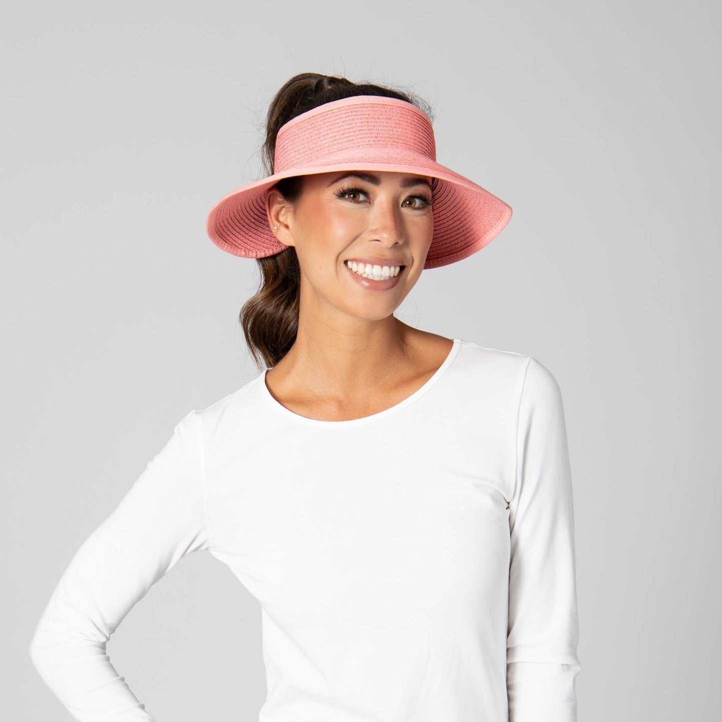 Shimmer - Ultrabraid Mini Roll Up Visor W/ Gold Lurex