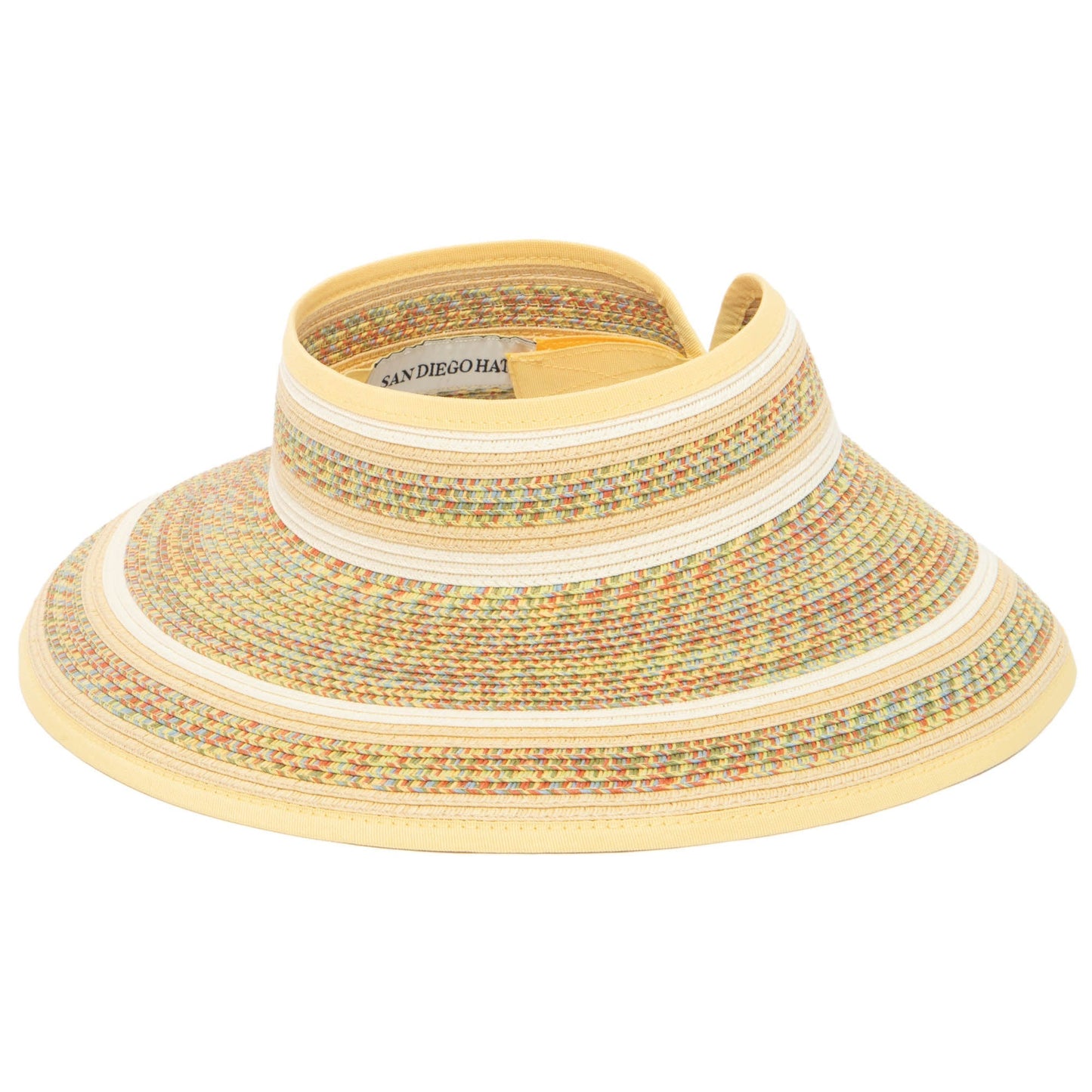 Women's Neutral Colored Ultrabraided Large Brim Packable Visor (UBV2004)
