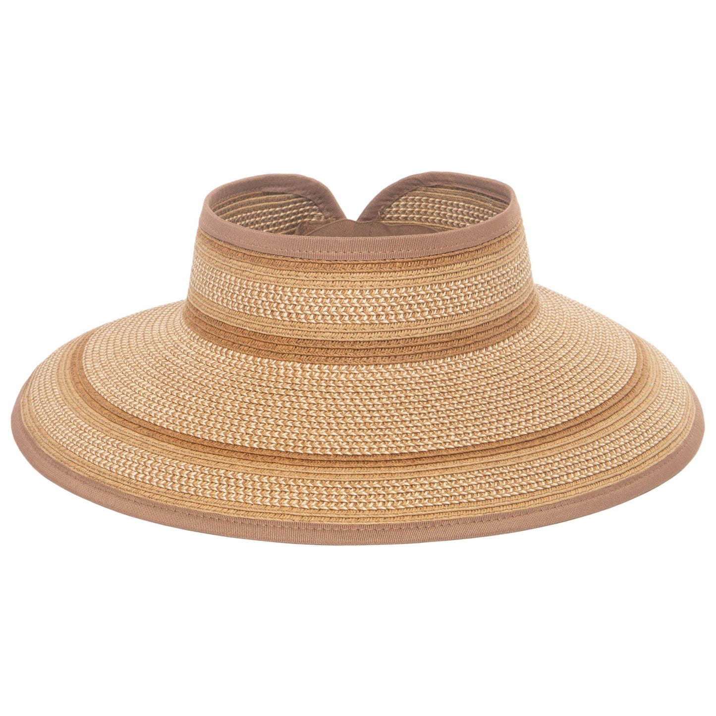 Women's Neutral Colored Ultrabraided Large Brim Packable Visor (UBV2004)