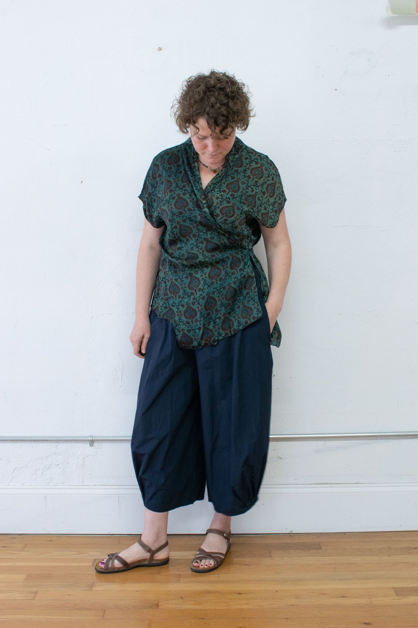 Ajrakh Zero-Waste Modal & Silk Uno Wrap Top