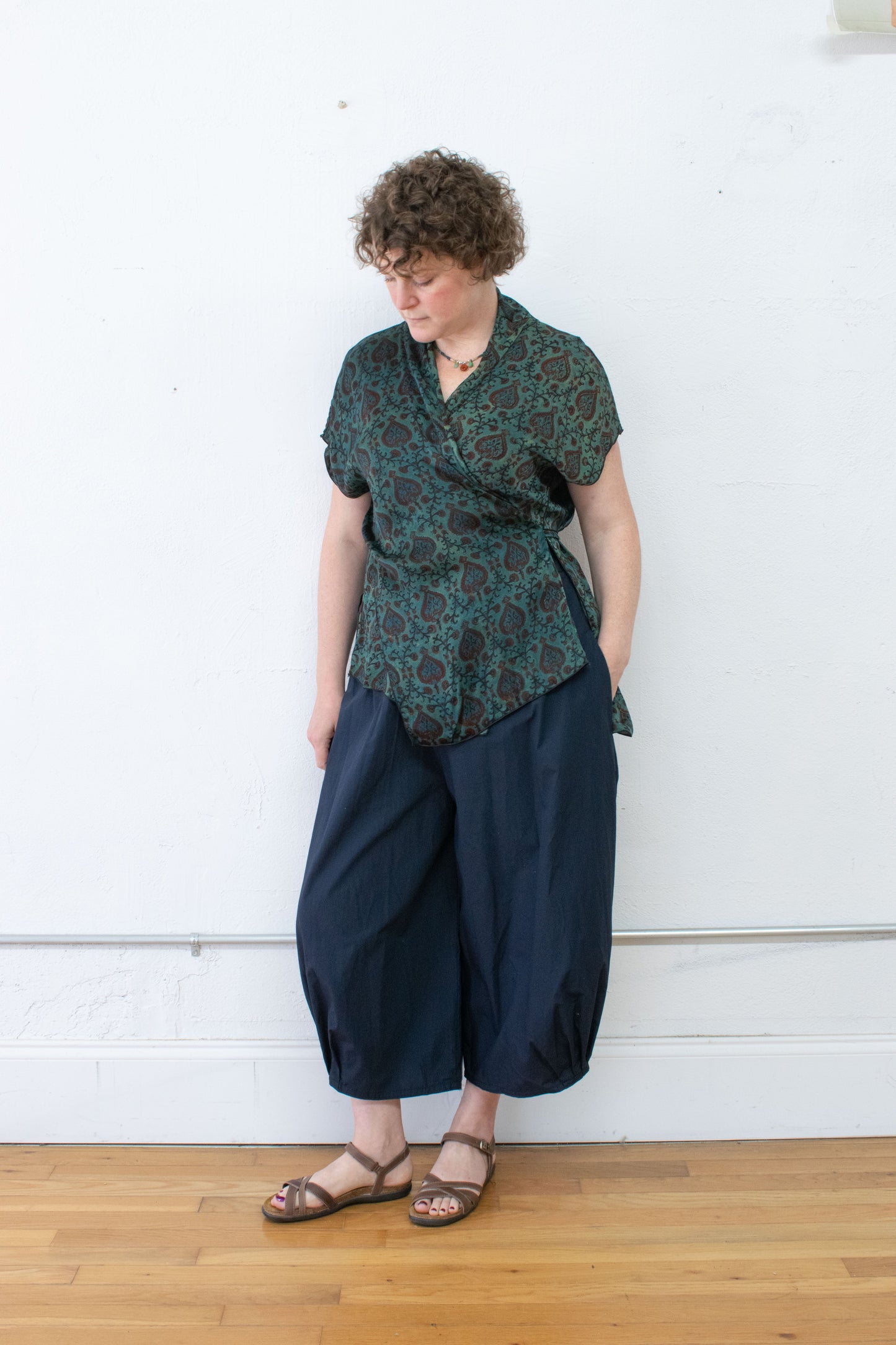 Ajrakh Zero-Waste Modal & Silk Uno Wrap Top